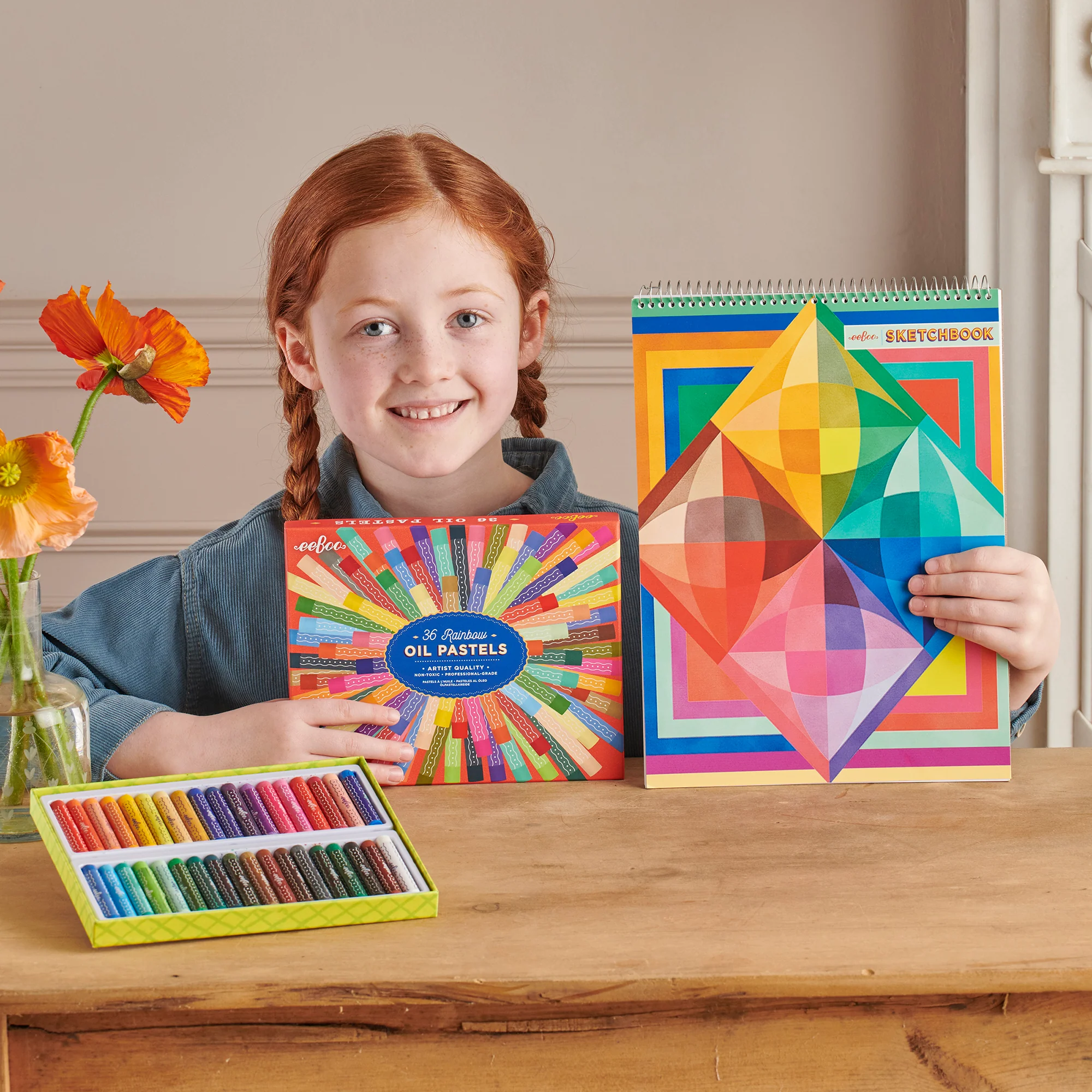 eeBoo Artist Collection Vibrant Oil Pastels Set - Rainbow 36 Colors - Image 4