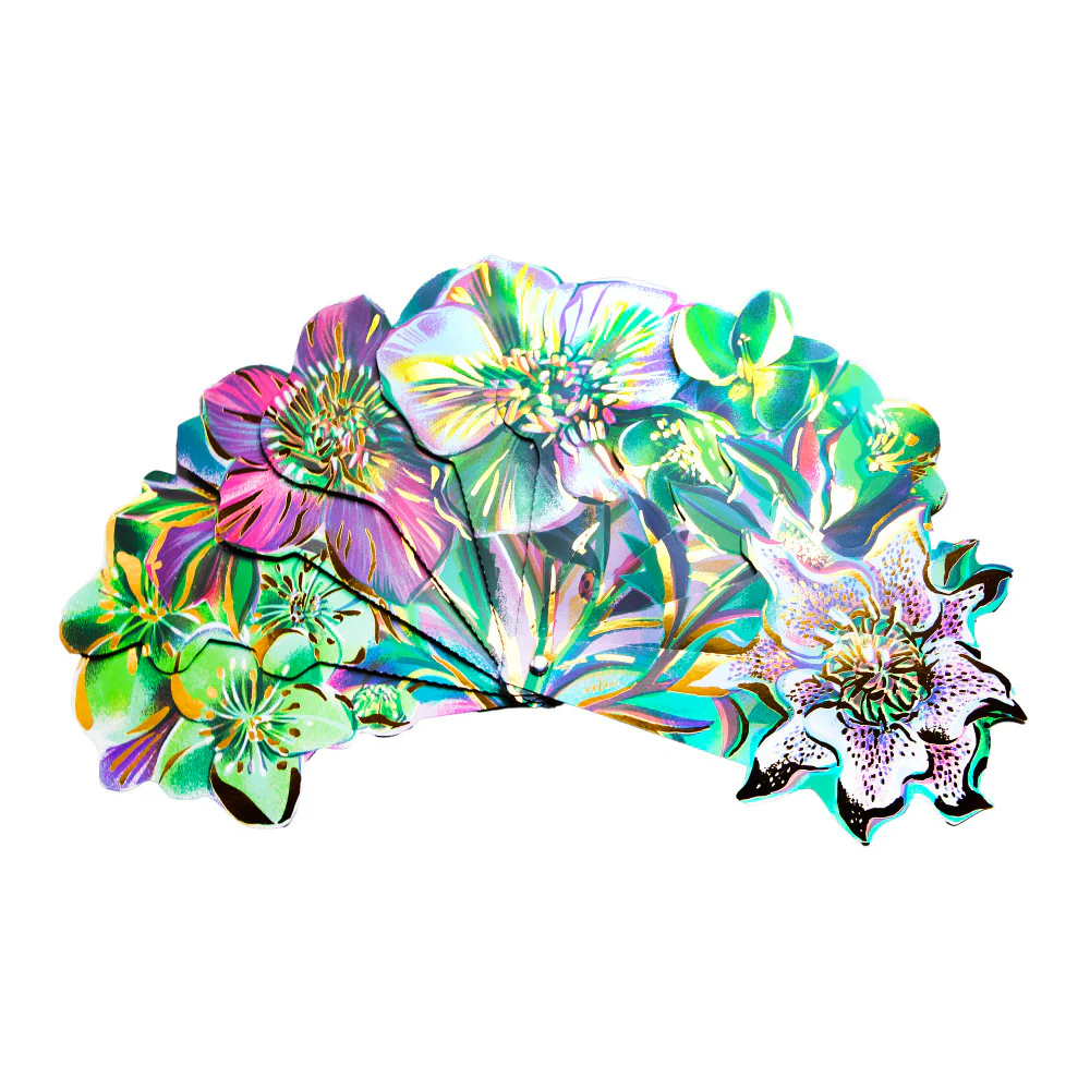 eeBoo Piece & Love Asta's Flower 15-Inch Decorative Paper Fan - Image 2