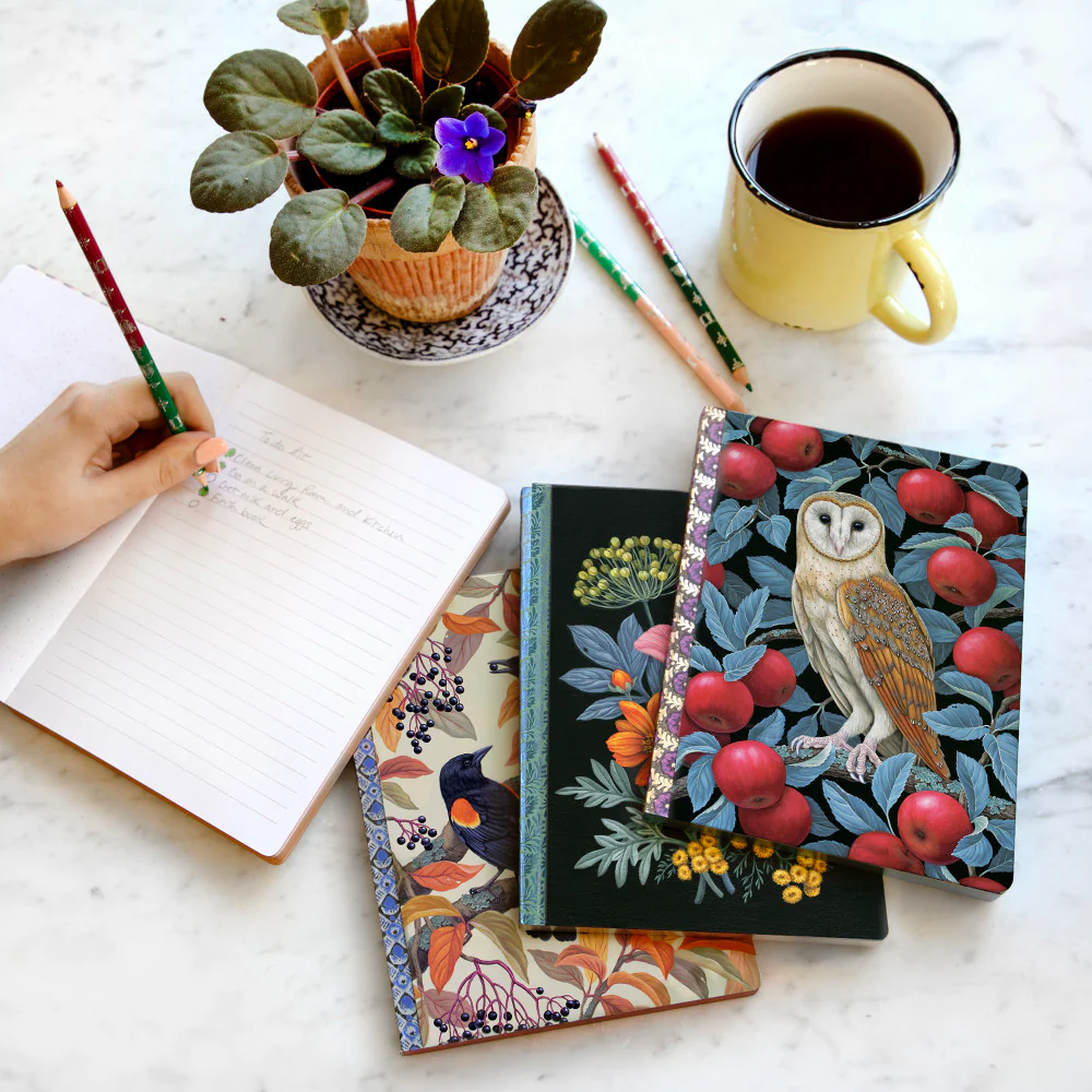 eeBoo Piece & Love Autumn Blackbirds Gilded Journal - Hardcover Diary - Image 5