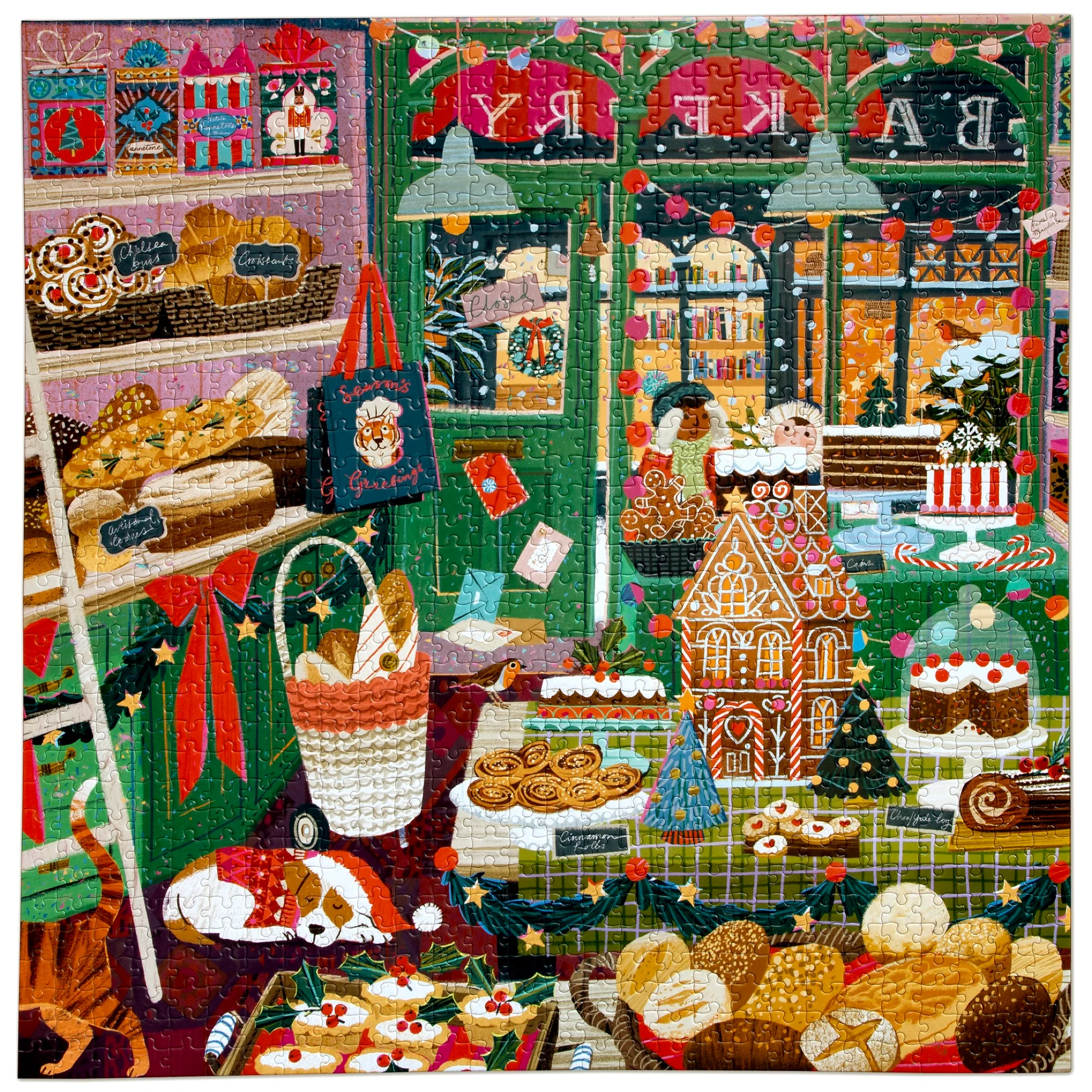 eeBoo Piece & Love Holiday Bakery Dessert Puzzle - 1000 pc - Image 3