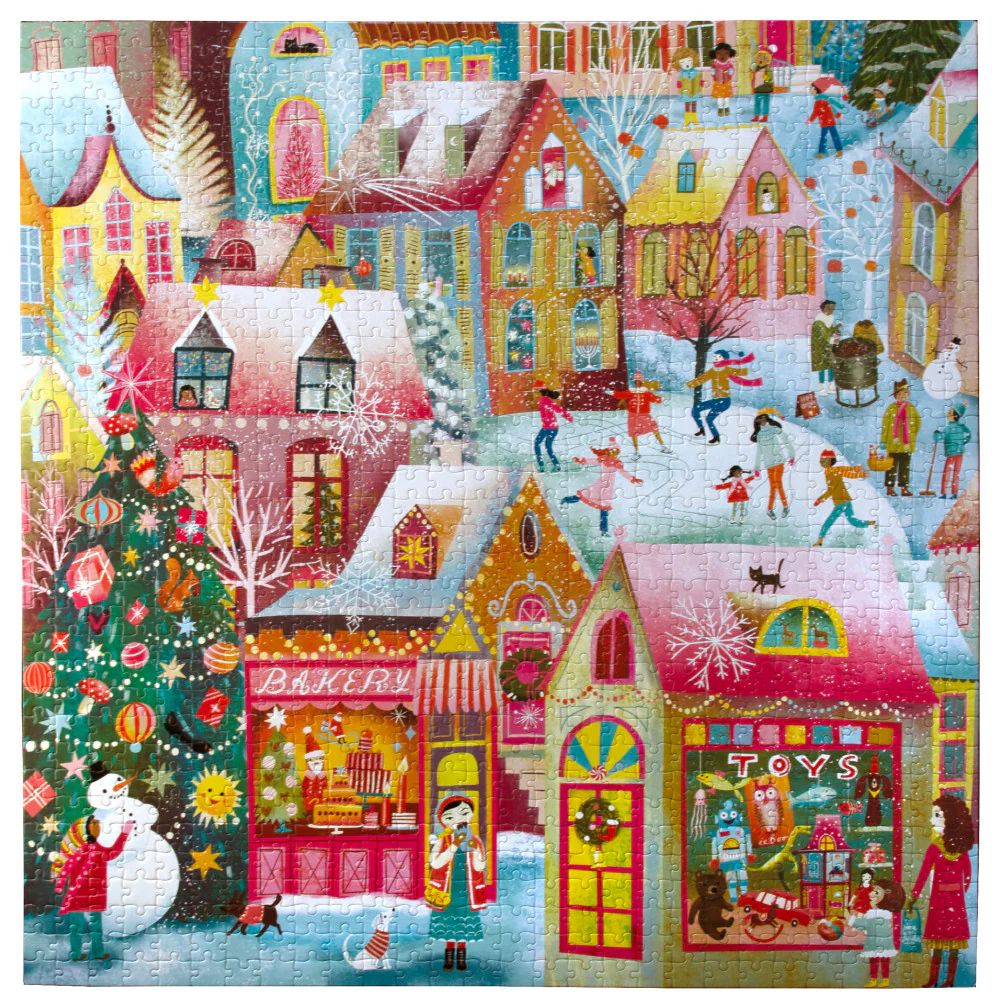 eeBoo Piece & Love Holiday Village 1000-Piece Puzzle - Image 3