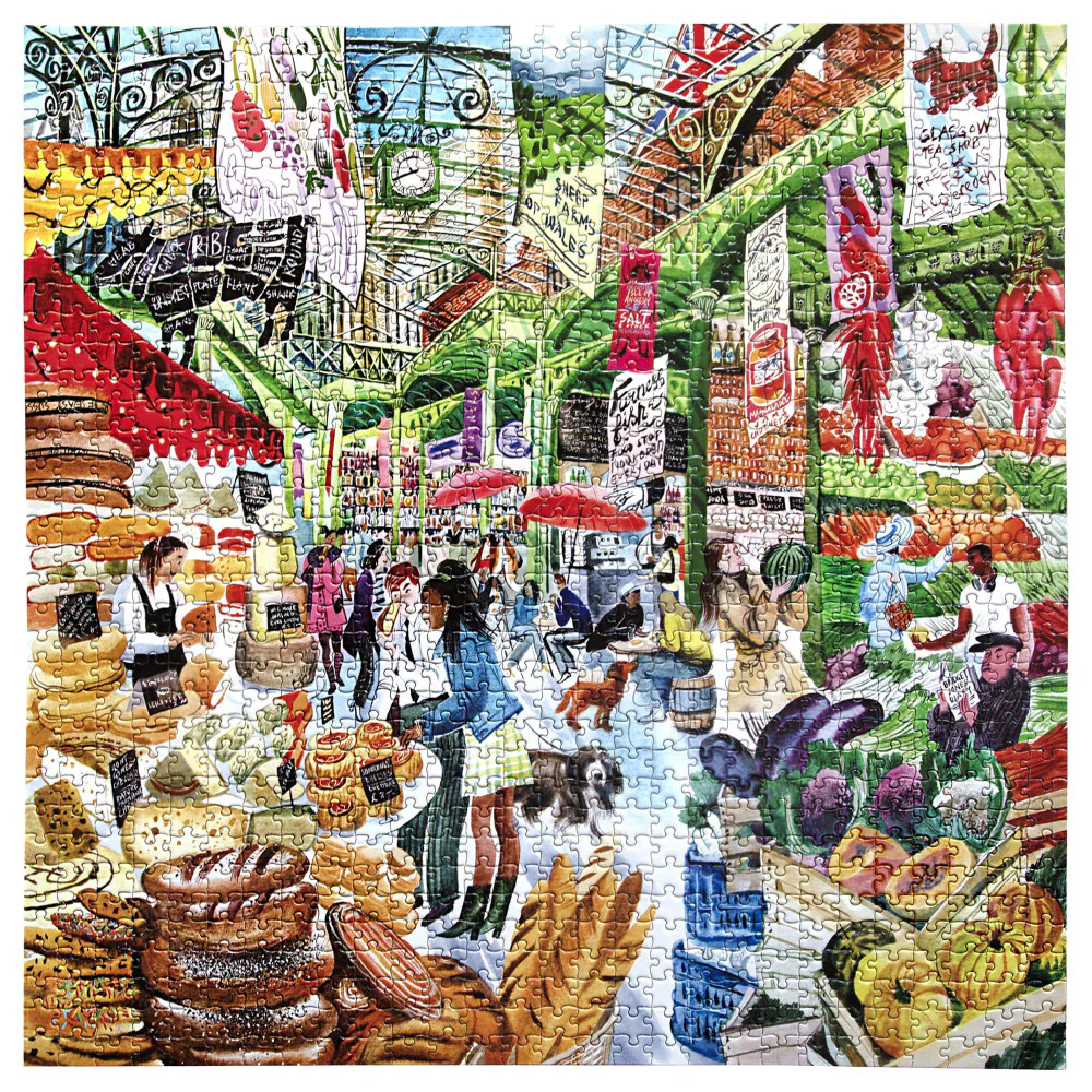 eeBoo Piece & Love: London Market 1000 pc Puzzle - Image 3