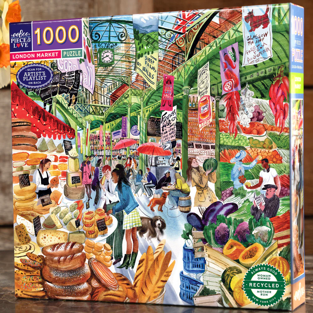 eeBoo Piece & Love: London Market 1000 pc Puzzle - Image 4