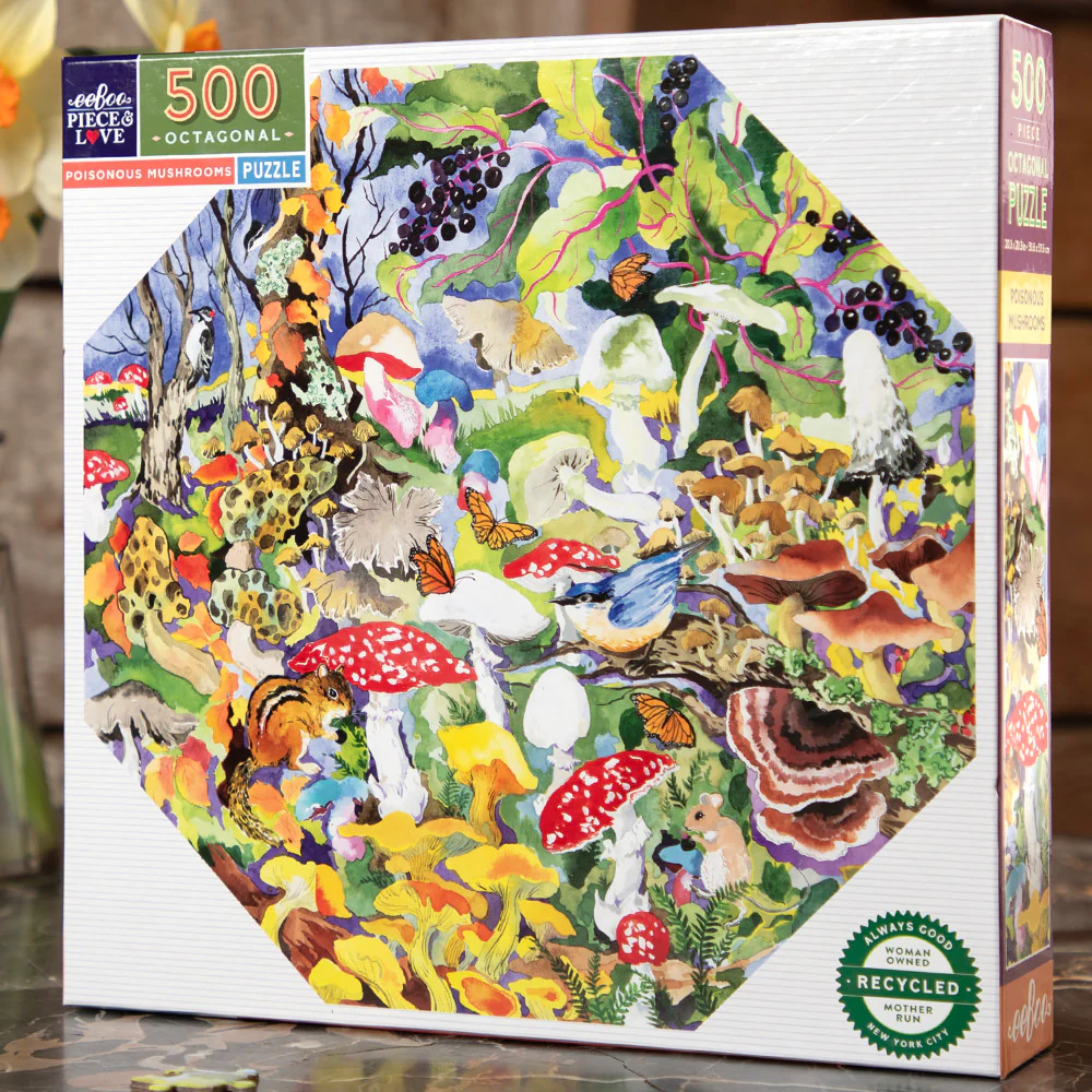 eeBoo Piece & Love: Poisonous Mushrooms Jigsaw - 500 pc - Image 4