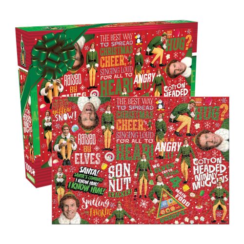 Elf Christmas Cheer Festive Jigsaw Puzzle - 1000 pc - Image 3