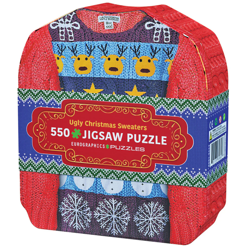 Eurographics Ugly Christmas Sweaters Tin Jigsaw Puzzle - 550 pc