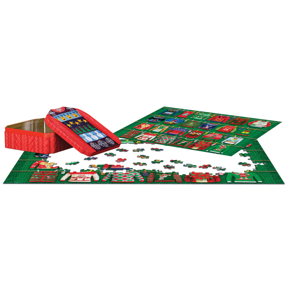 Eurographics Ugly Christmas Sweaters Tin Jigsaw Puzzle - 550 pc - Image 2