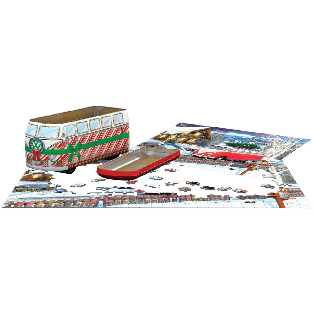 Eurographics VW Christmas Bus Tin Puzzle - 550 pc - Image 2