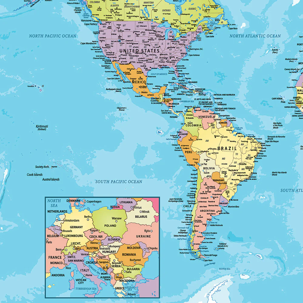 Eurographics World Map Jigsaw Puzzle in Decorative Tin - 550 Pieces - Image 5