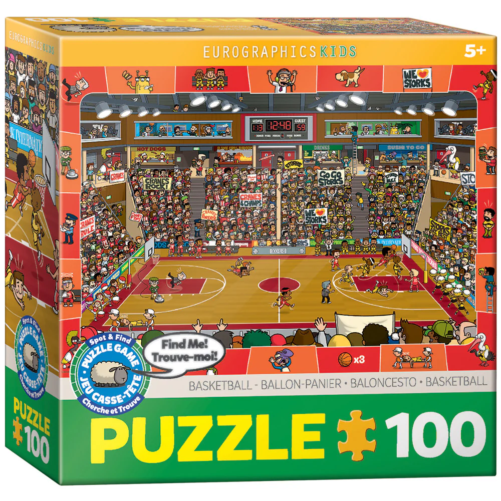 Eurographics Spot & Find Basketball Jigsaw Puzzle - 100 pc