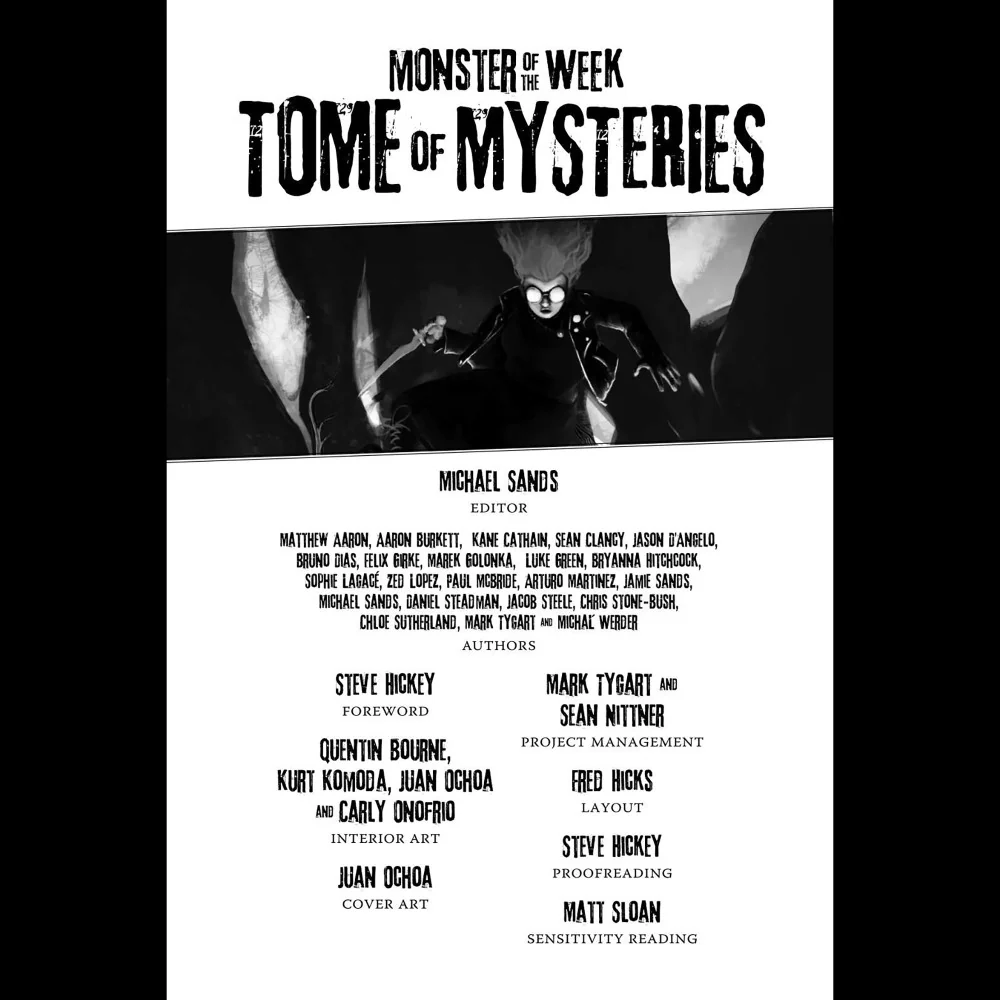 Evil Hat: Monster Of The Week: Tome Of Mysteries - Hardcover RPG Supplement - Image 2