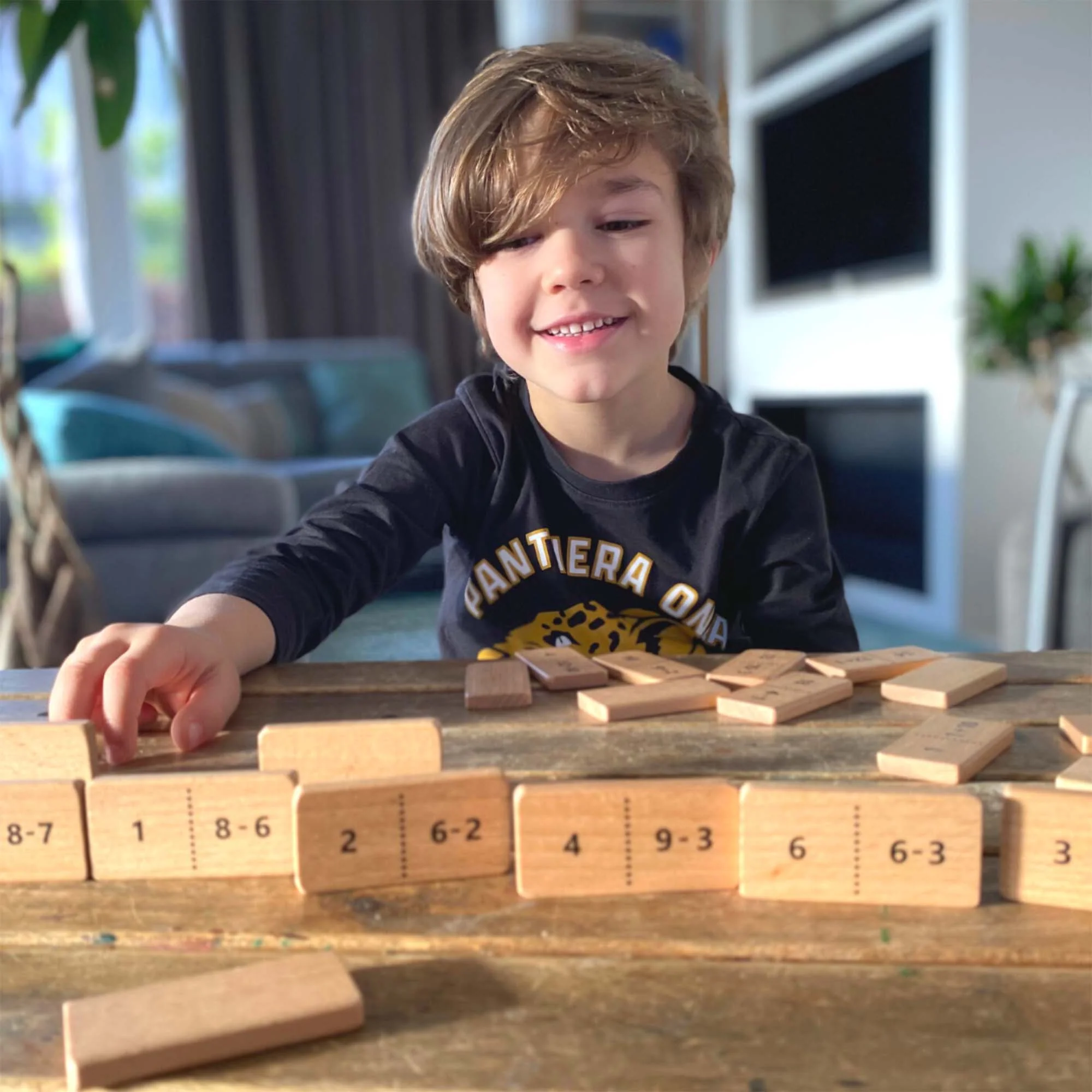Extasticks Mathomino Plus & Minus Wooden Math Domino Game - Image 3