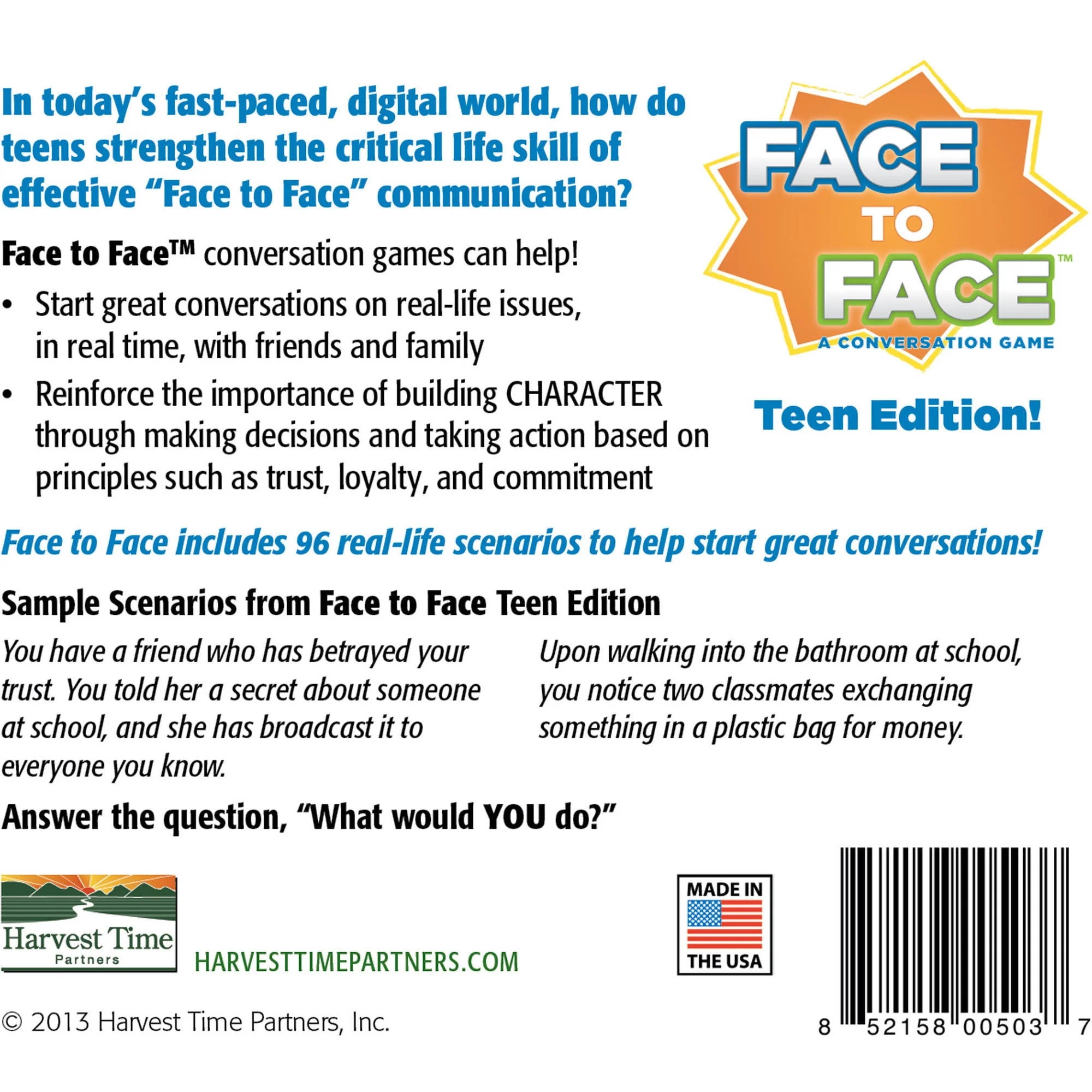 Face To Face Teen Edition Conversation-Starter Game - Image 2