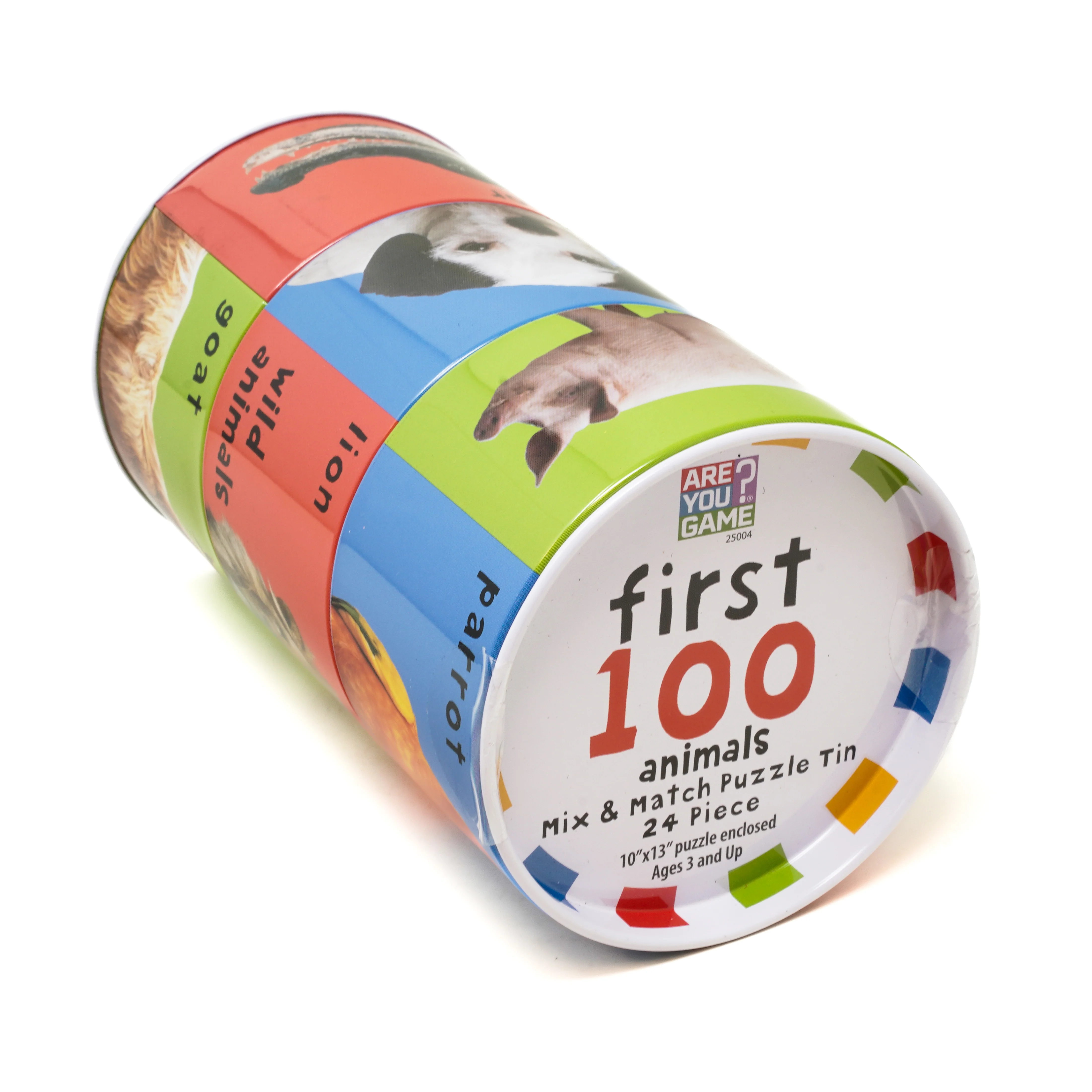Priddy First 100 Animals 24 Pc Mix & Match Puzzle Tin - Image 2