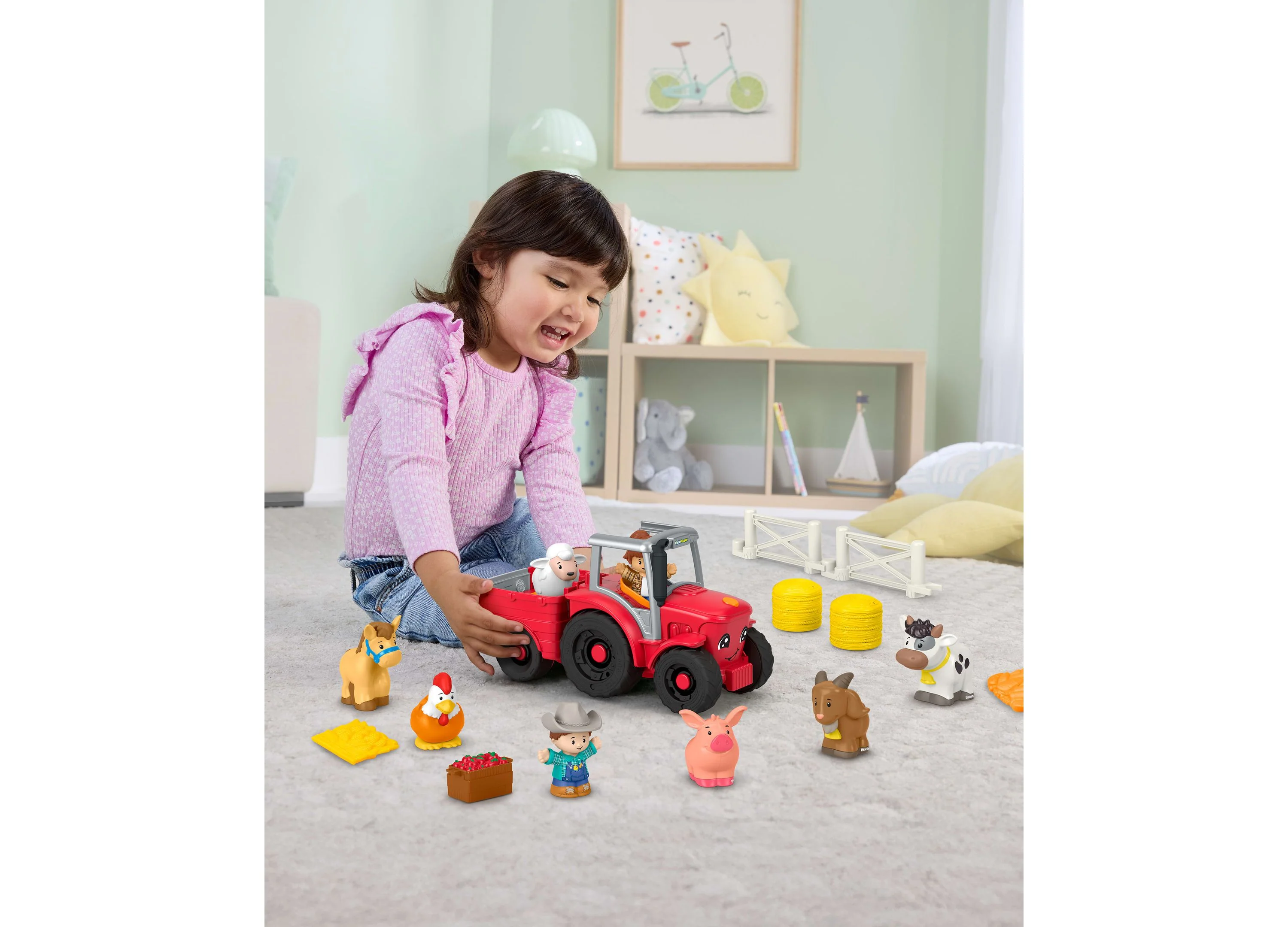 Fisher-Price Little People Caring Fun Animal Tractor Playset Ages 1+ - Image 6