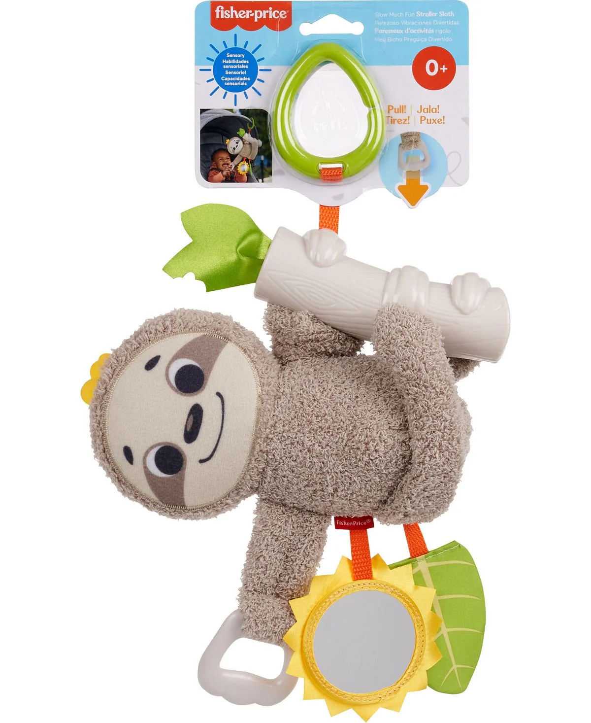 Fisher Price Slow Much Fun Stroller Sloth - Sensory Baby Toy - Image 2