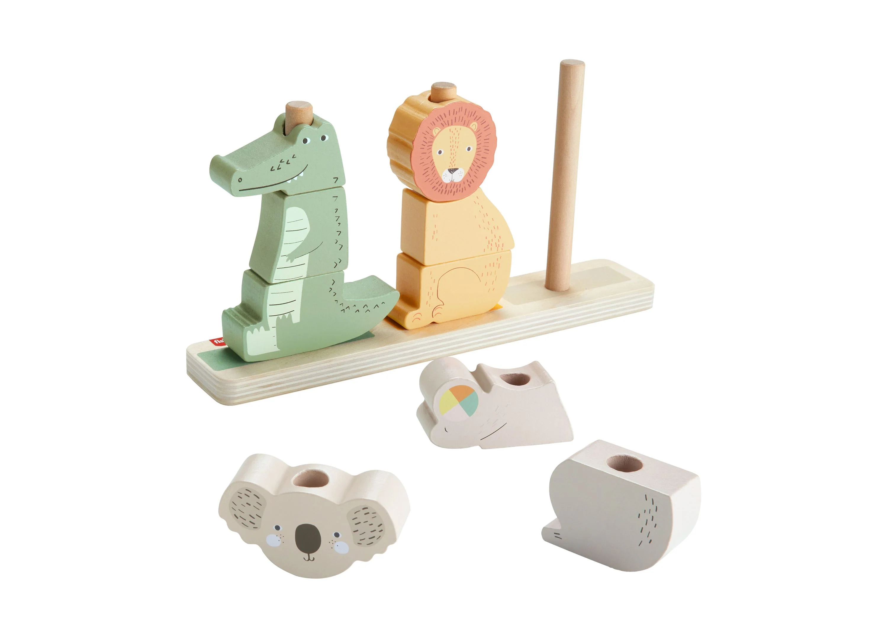 Fisher-Price Wooden Stack & Sort Animals – Eco-Friendly Toddler Toy - Image 4