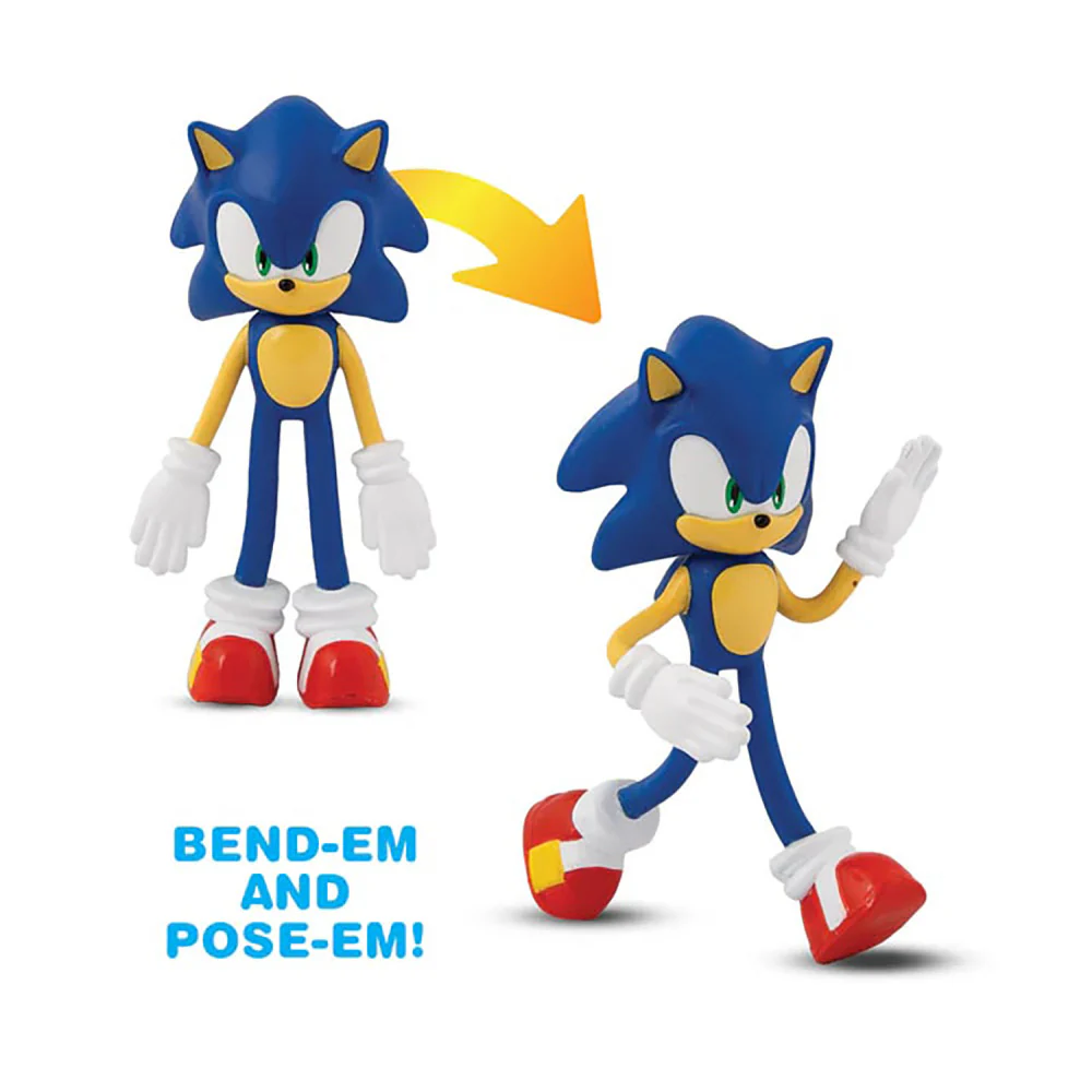 FleXfigs Sonic & Knuckles Articulated Action Figures - 2 Character Pack - Image 3