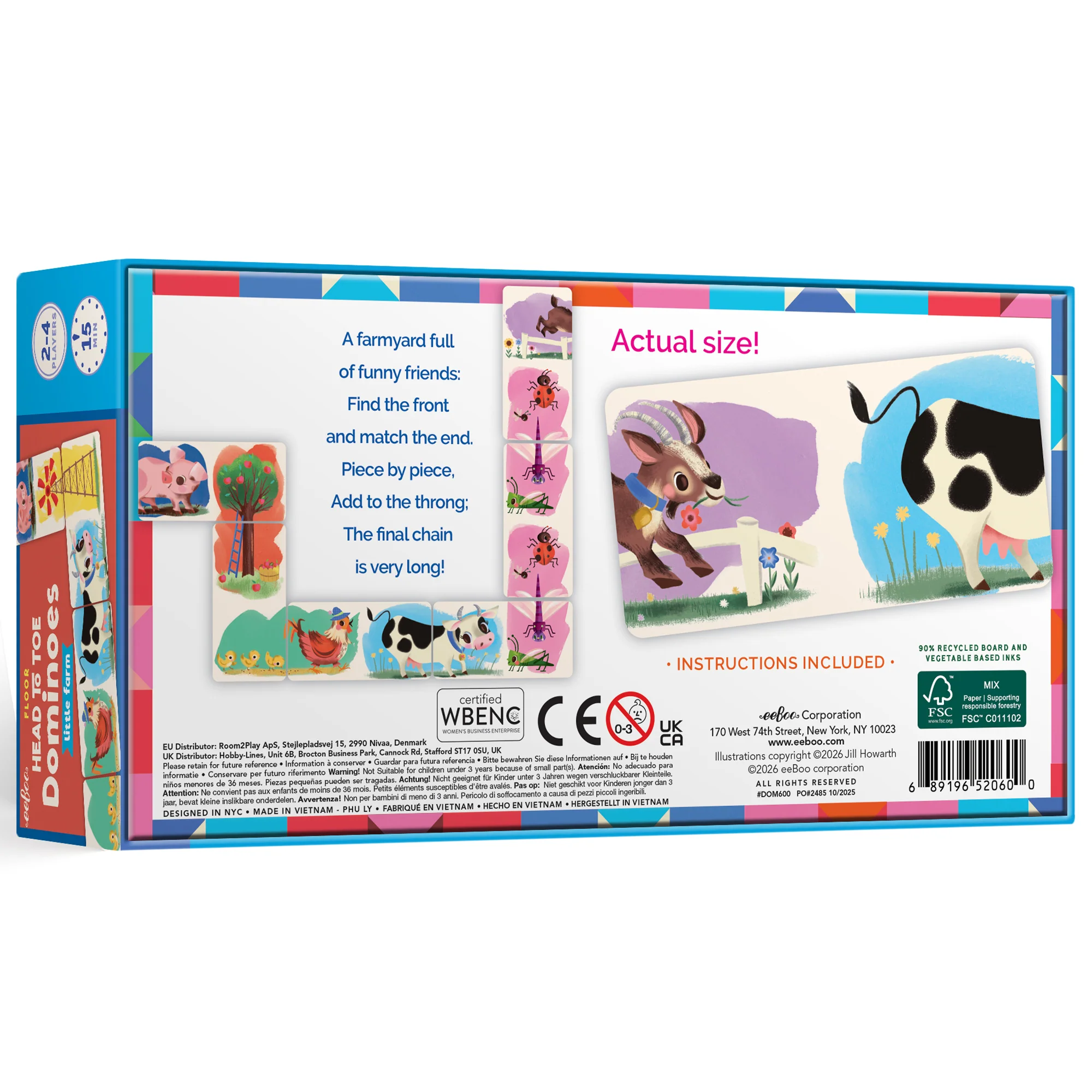 eeBoo Little Farm Head To Toe Dominoes Matching Game - Image 2