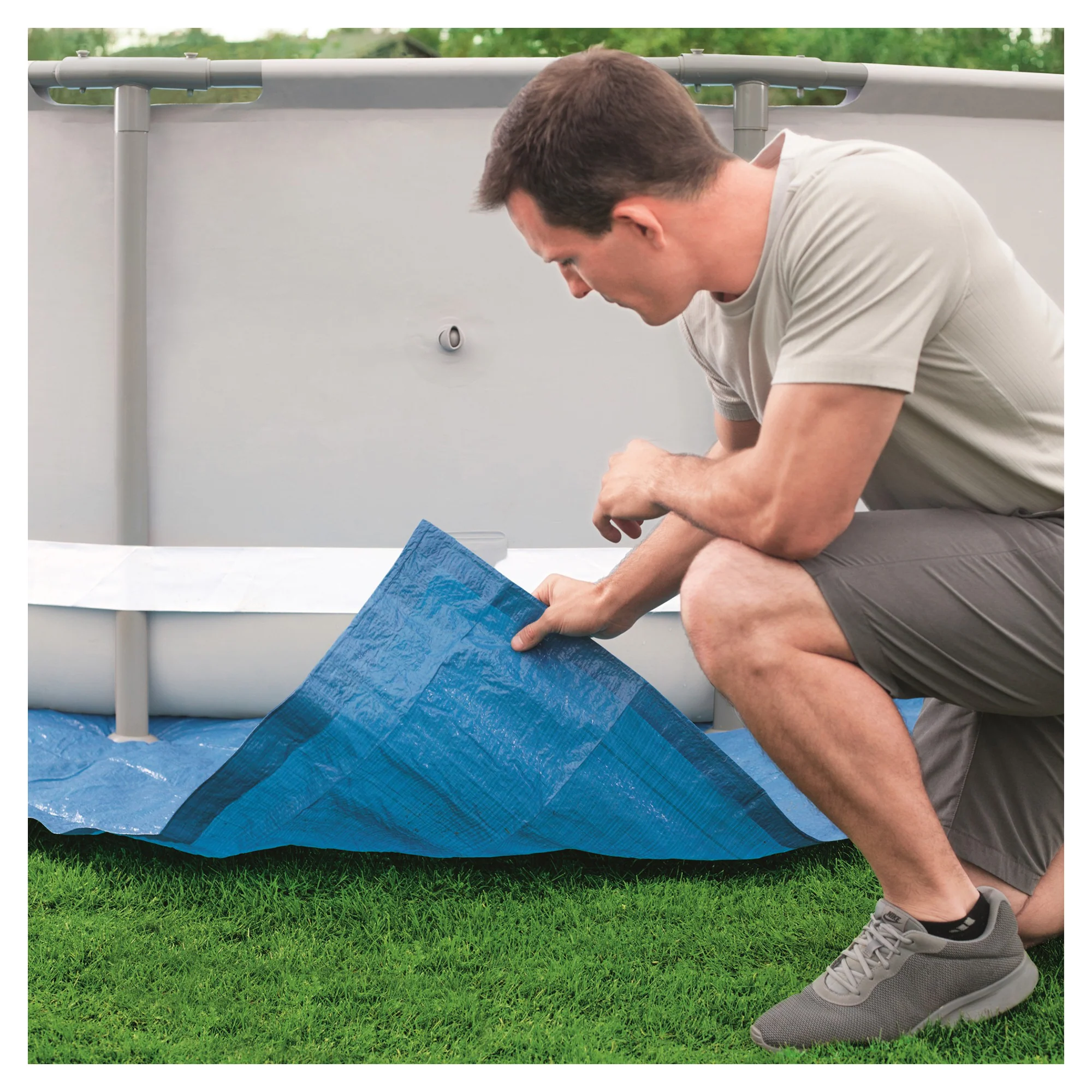 Flowclear Durable 16' x 16' Ground Cloth for Above Ground Pools - Image 3