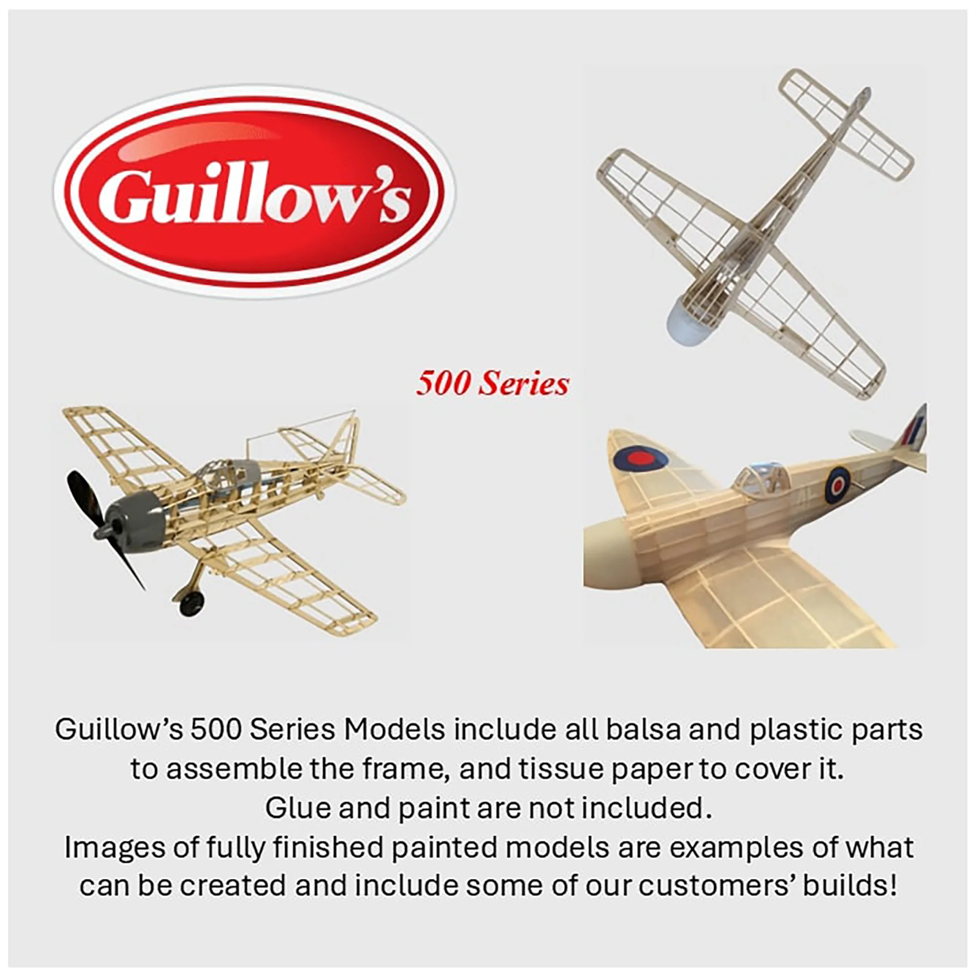 Guillow's Hawker Hurricane Balsa Wood Flying Model Airplane Kit - Image 4