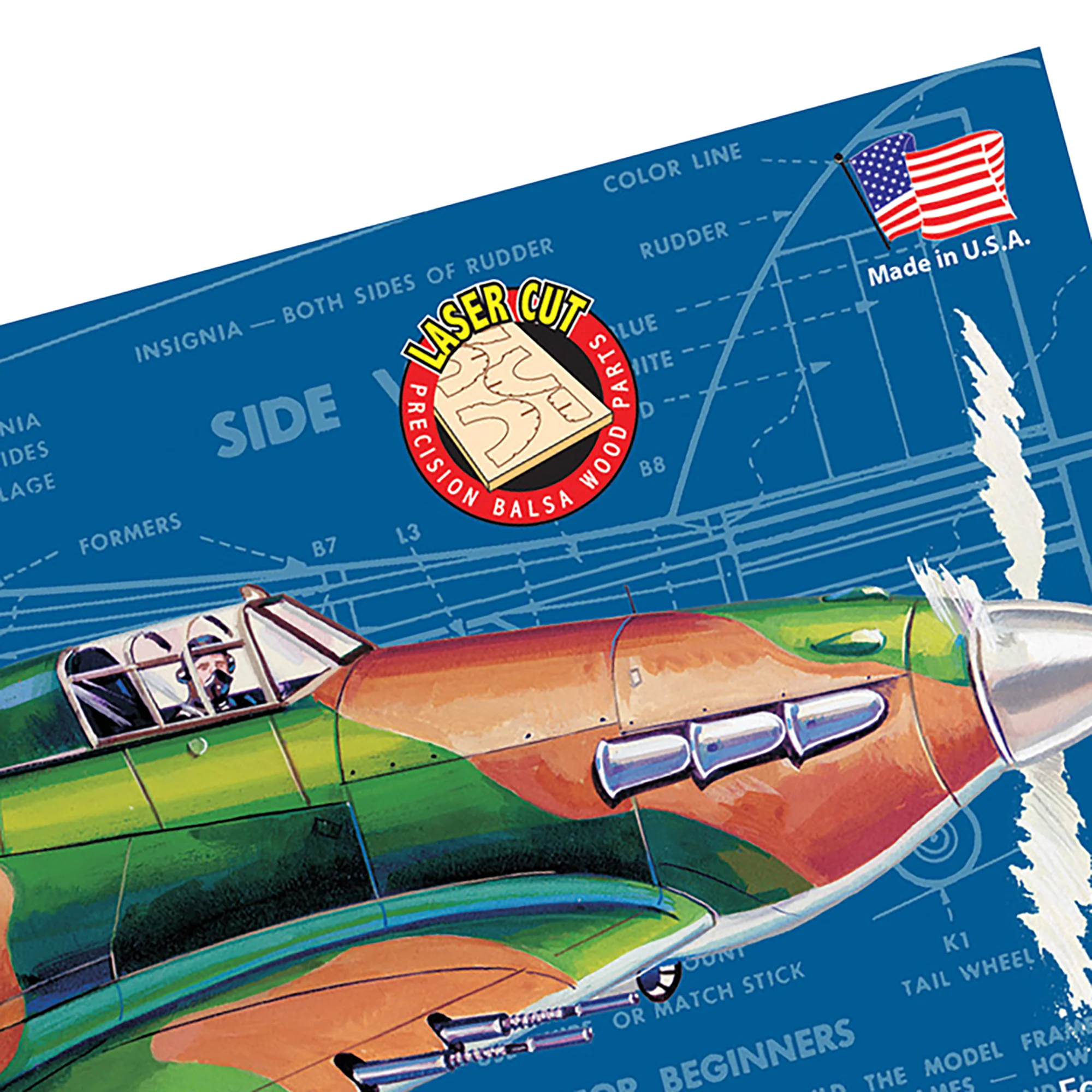 Guillow's Hawker Hurricane Balsa Wood Flying Model Airplane Kit - Image 5