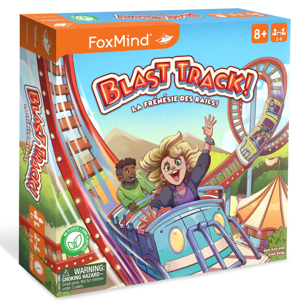 FoxMind Blast Track Roller Coaster Design Board Game, Ages 8+