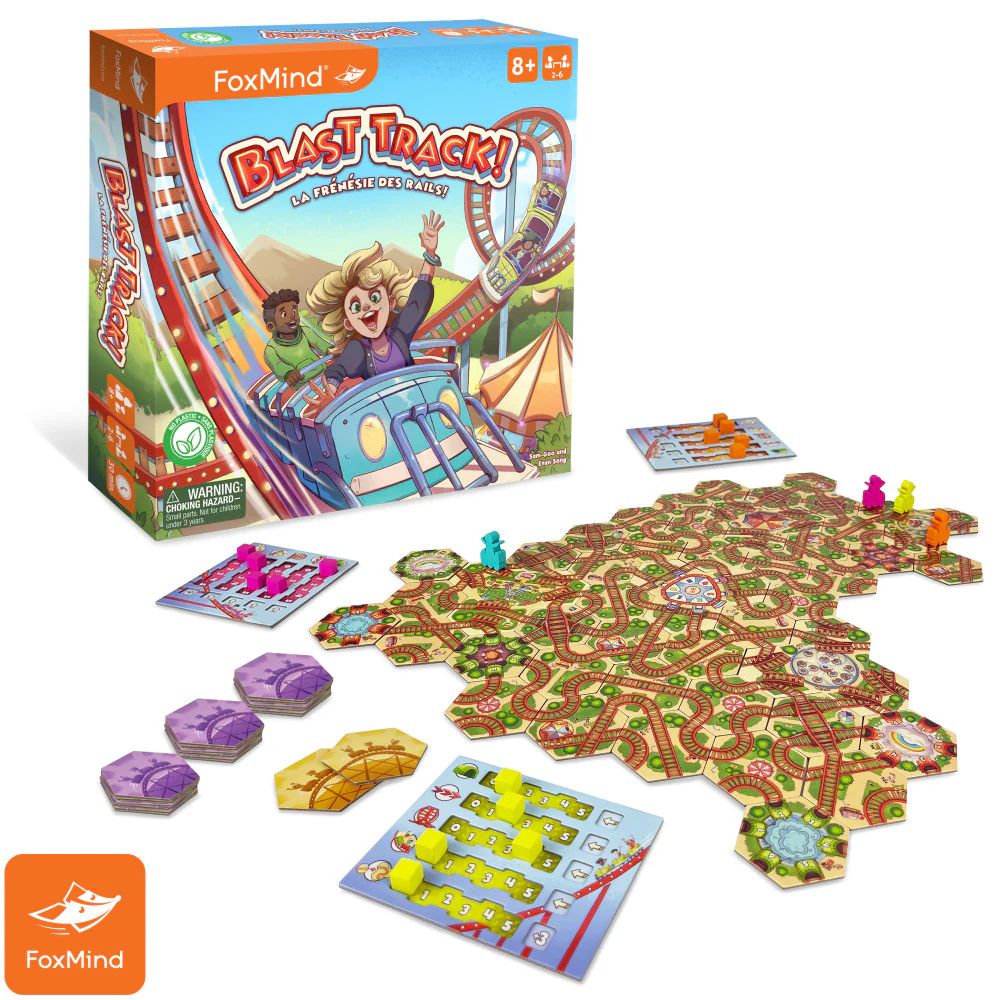 FoxMind Blast Track Roller Coaster Design Board Game, Ages 8+ - Image 2