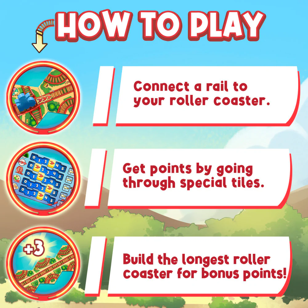 FoxMind Blast Track Roller Coaster Design Board Game, Ages 8+ - Image 4