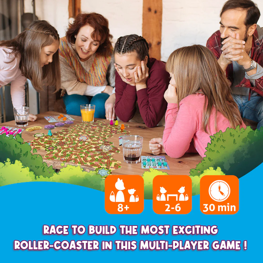 FoxMind Blast Track Roller Coaster Design Board Game, Ages 8+ - Image 5