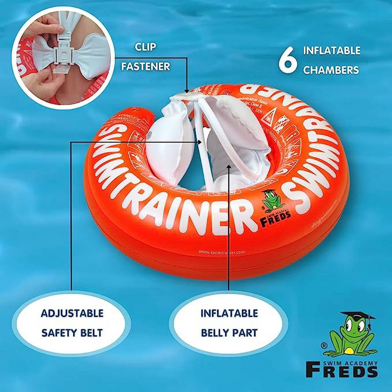 FREDS SWIM ACADEMY SWIMTRAINER Classic Red - Infant Baby Pool Float - Image 4