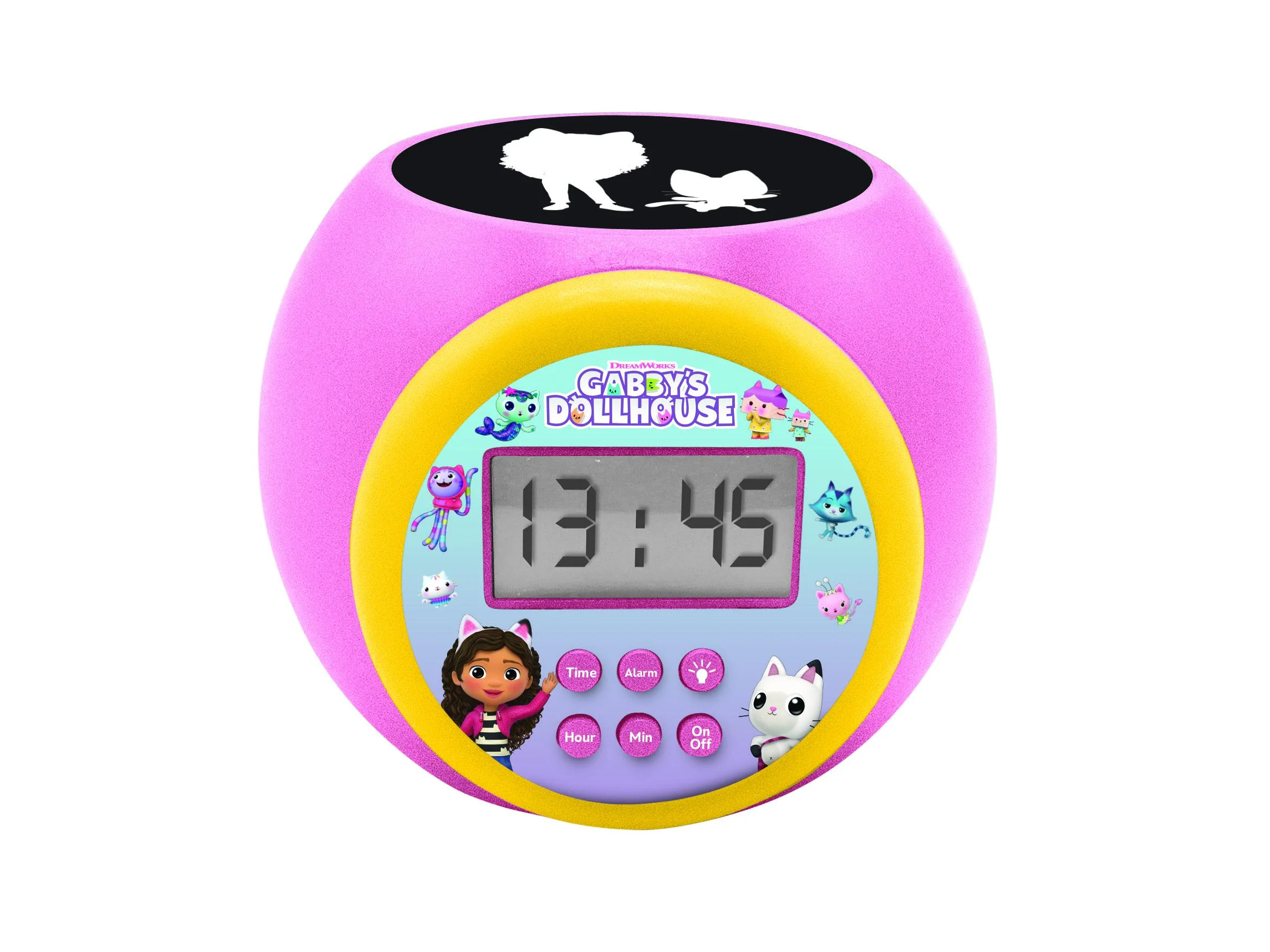 Gabby’s Dollhouse Projector Alarm Clock - Starry Night Pink - Image 2