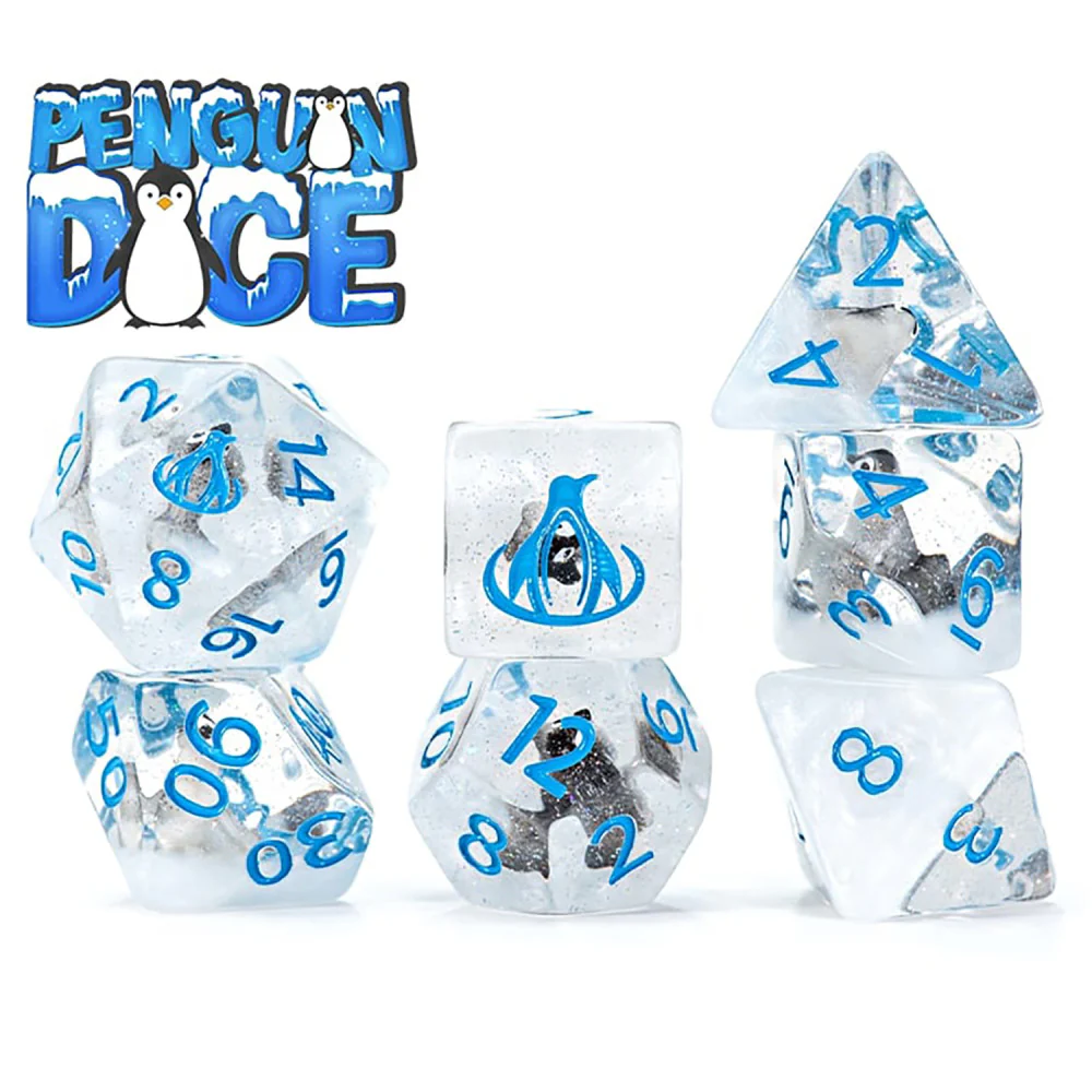Gate Keeper Games and Dice: Inclusion Dice: Penguin Dice - 7pc RPG Set - Image 2