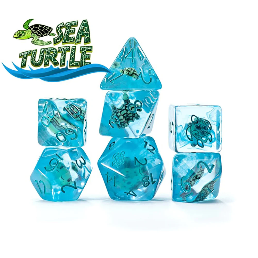 Gate Keeper Games Sea Turtle Inclusion Dice: 7pc RPG Set - Image 2