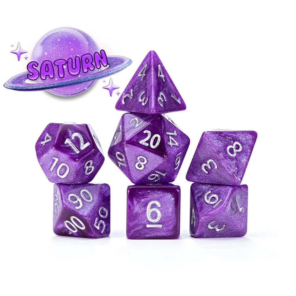 Gate Keeper Games Mercurial Dice: Saturn - 7pc RPG Set - Image 2