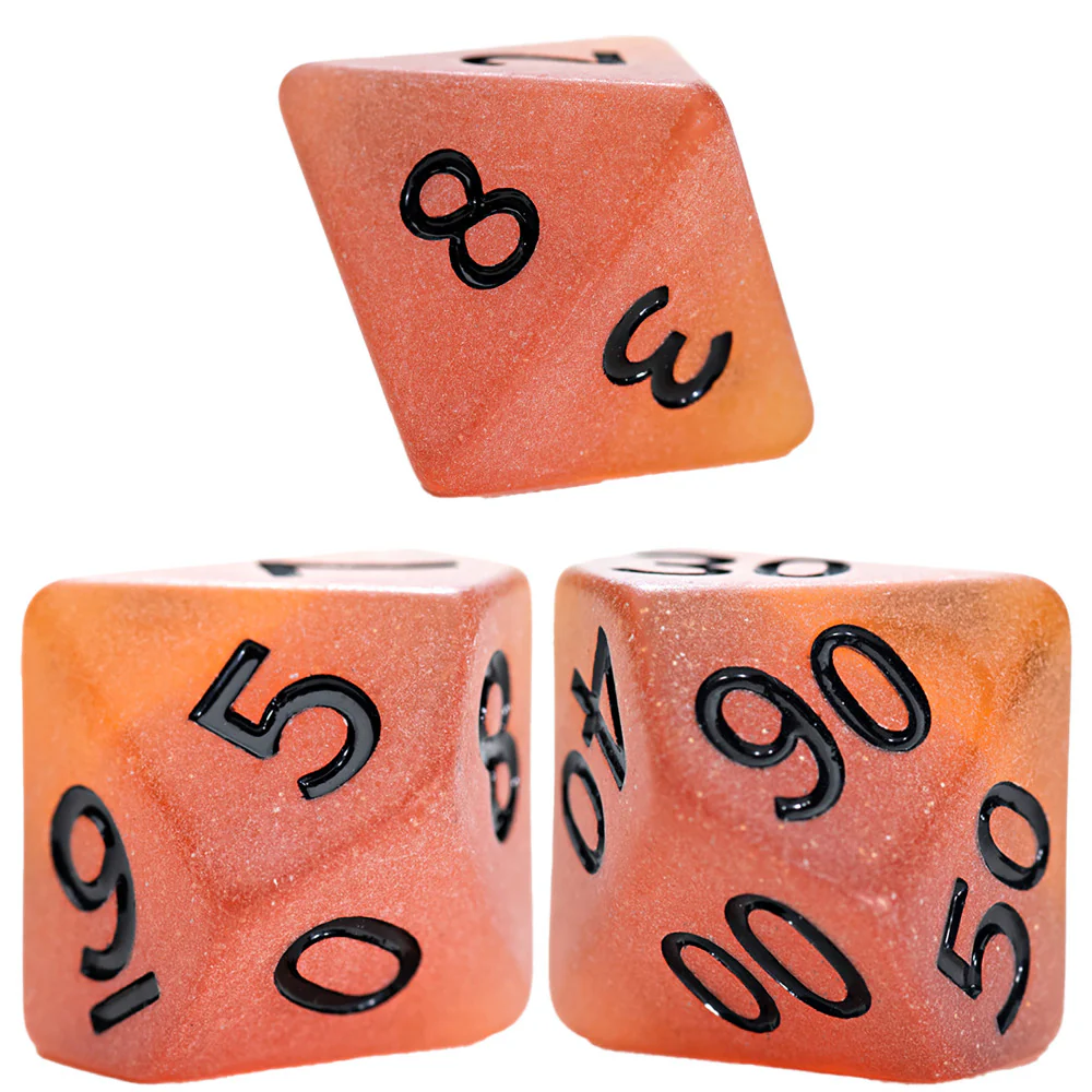 Gate Keeper Games Sea Glass Dice: Firebrand - 7pc RPG Set
