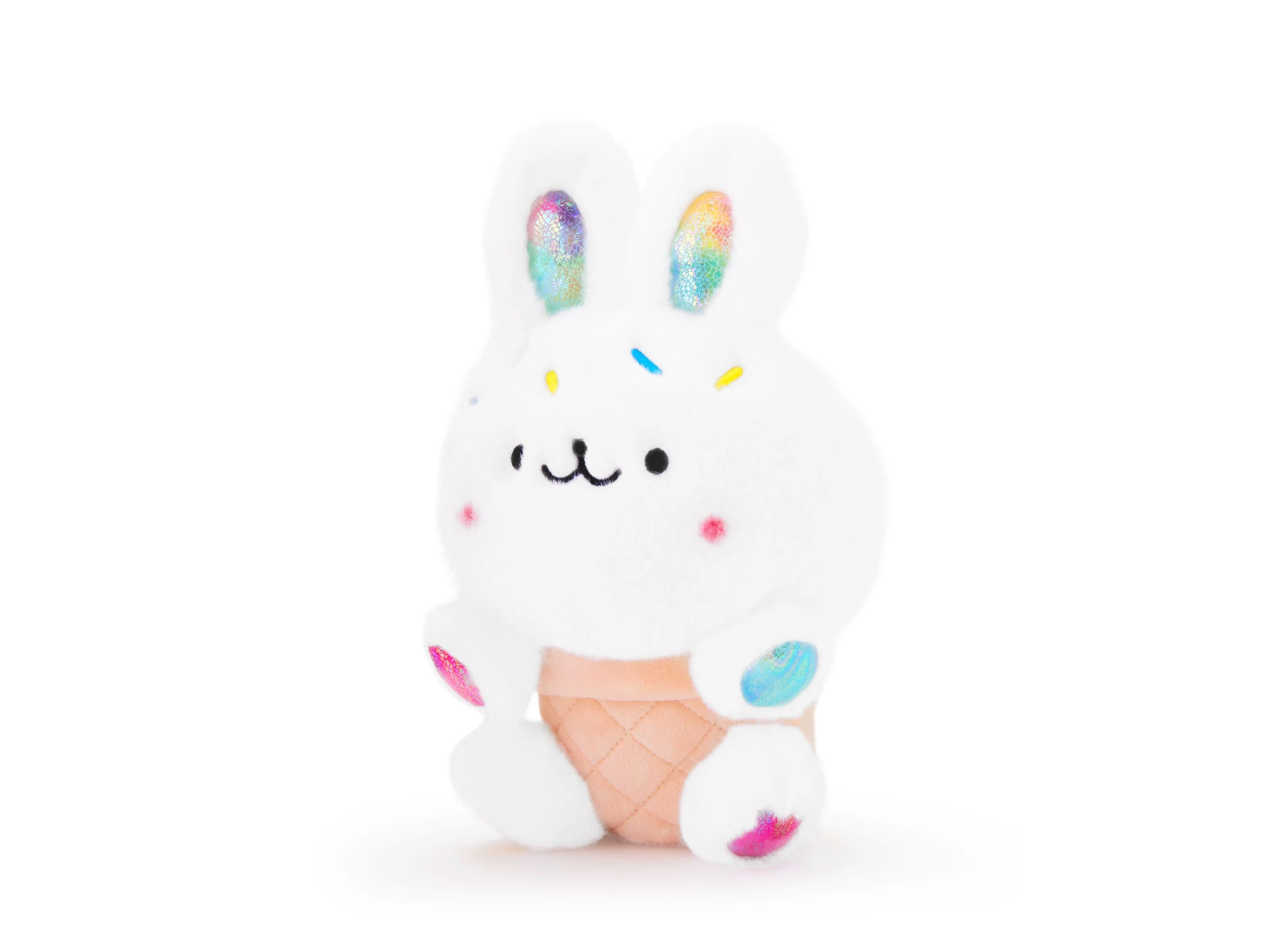 Geoffrey's Toy Box 10 inch Bunny Ice Cream Cone Plush - Sprinkle Accents - Image 5