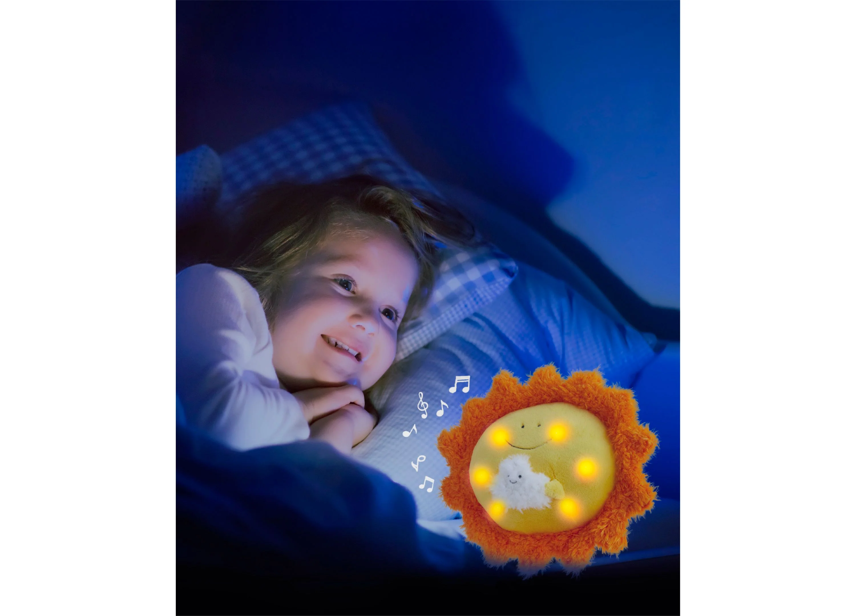 Geoffrey's Toy Box 12-inch Interactive Plush Sun with LED Lights and Sound - Orange - Image 3