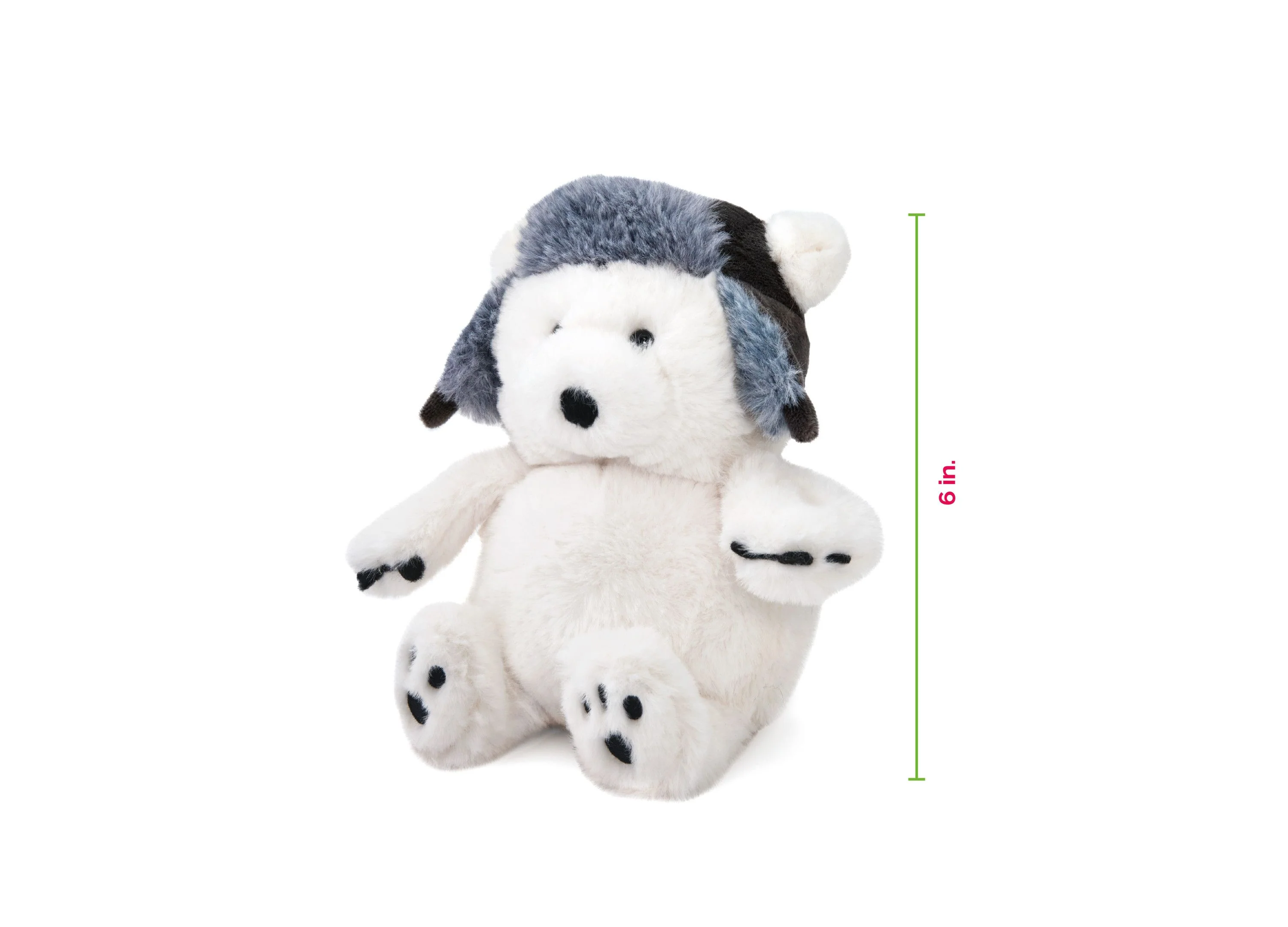 Geoffrey's Toy Box Exclusive 6-inch Winter Polar Bear Plush with Hat - Image 5
