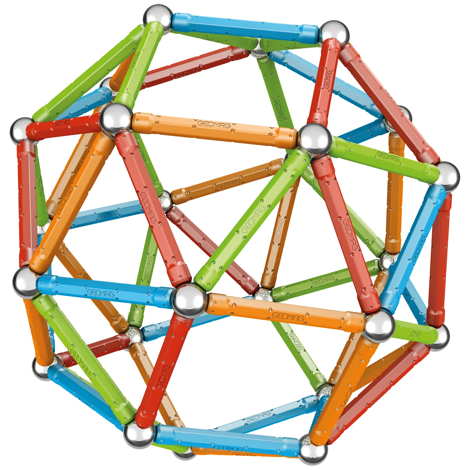 Geomag Confetti 127-Piece Magnetic Building Set - Colorful STEM Toy - Image 3