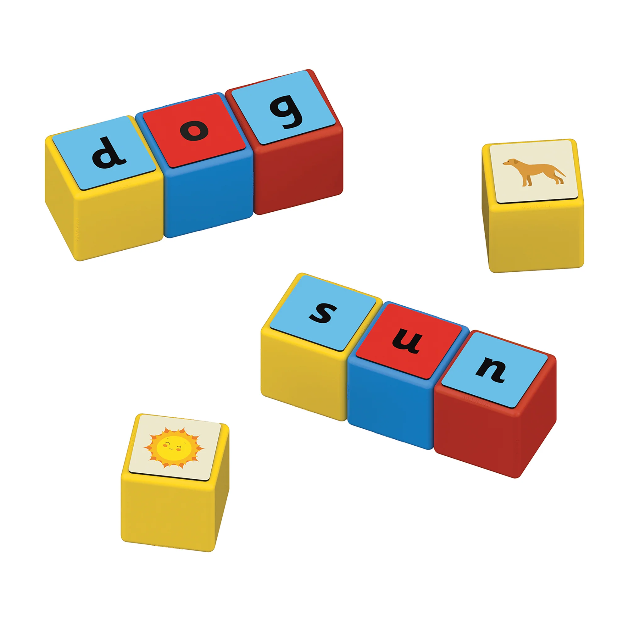 Geomag Magicube 55-Piece Recycled Word Building Set - Educational Toy - Image 3