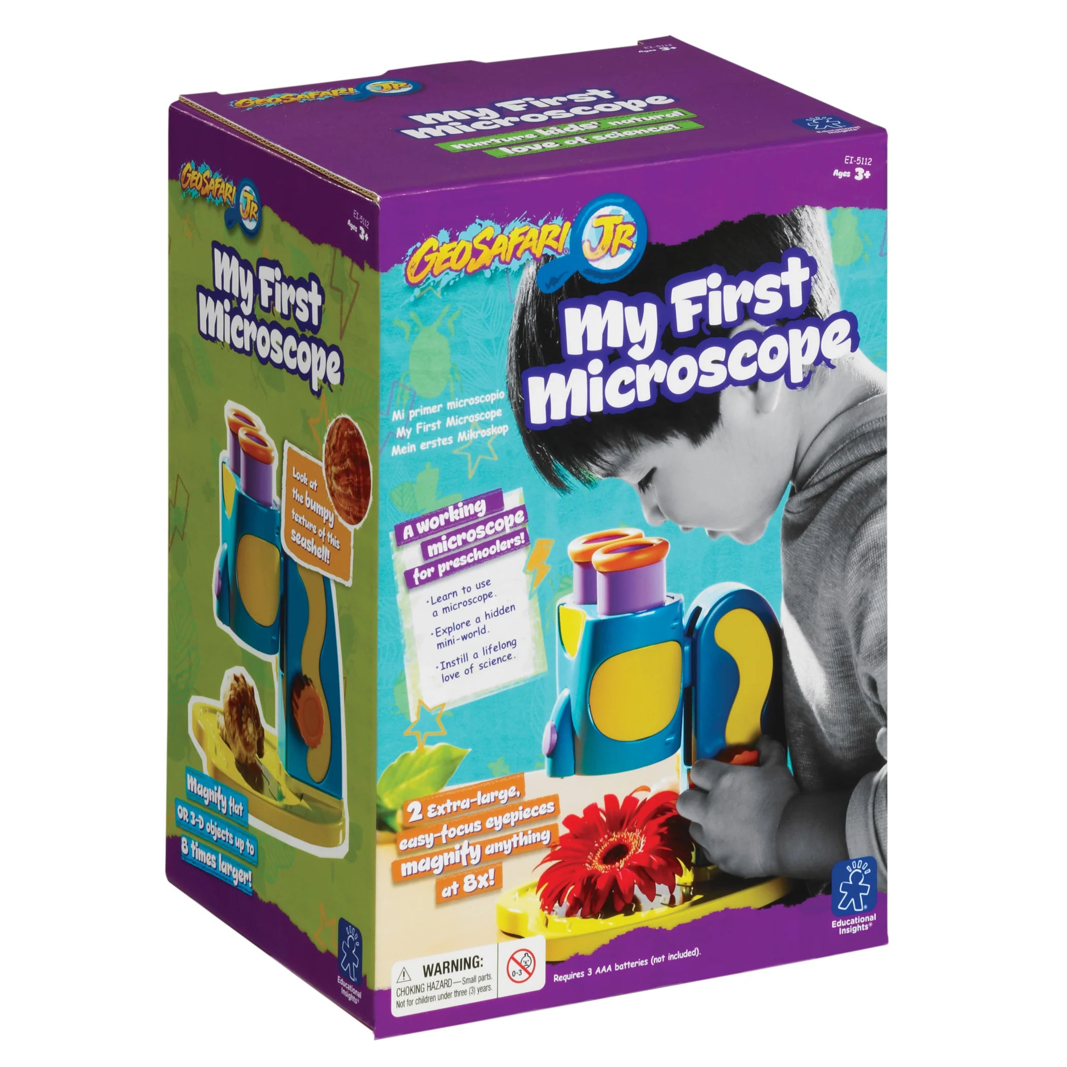 GeoSafari Jr. STEM Microscope With 8x Magnification And LED Light - Image 2