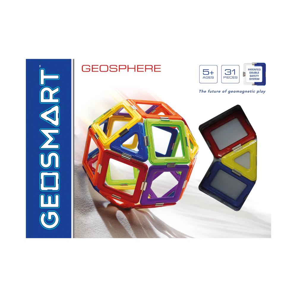 GeoSmart GeoSphere 31-Piece Magnetic Building Set with Spinner Base - Image 2