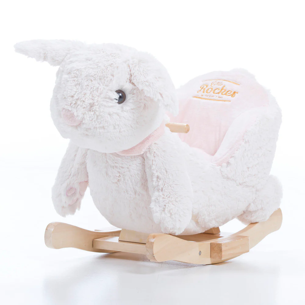 Gerardo's Toys: Little Rockers Bunny - Wooden Plush Ride-On Rocking Animal Toy - Image 3