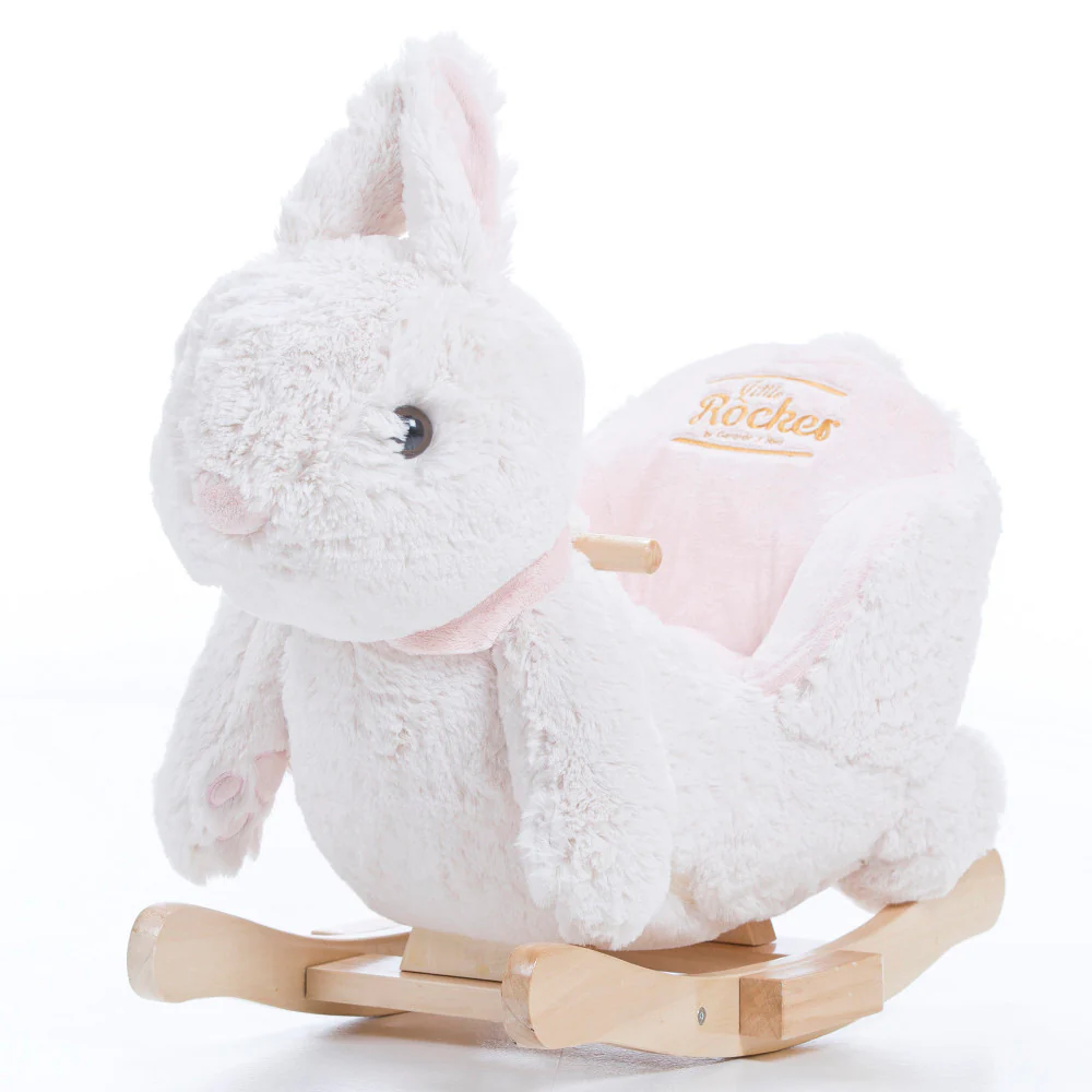 Gerardo's Toys: Little Rockers Bunny - Wooden Plush Ride-On Rocking Animal Toy - Image 4