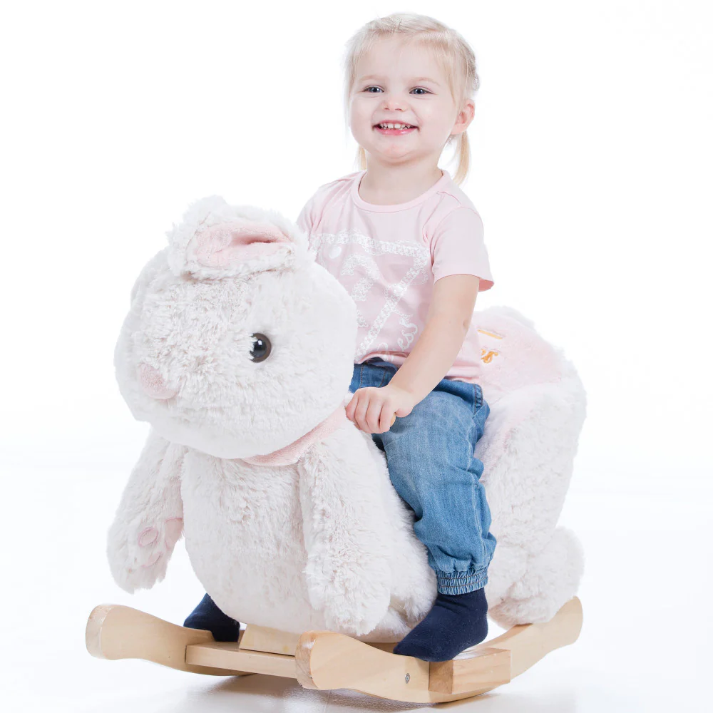 Gerardo's Toys: Little Rockers Bunny - Wooden Plush Ride-On Rocking Animal Toy - Image 5