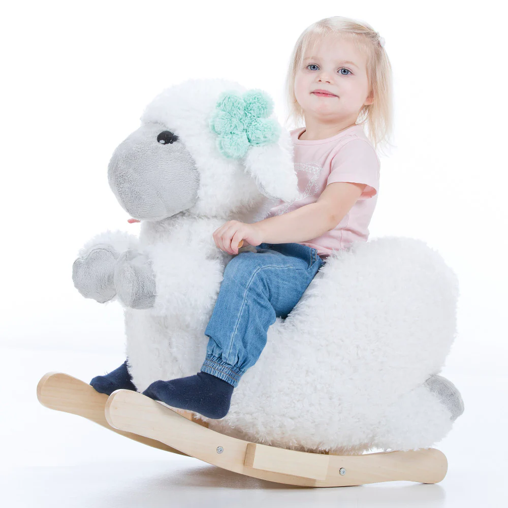 Gerardo's Little Rockers Sheep: Plush Wooden Ride-On Toy - Image 2