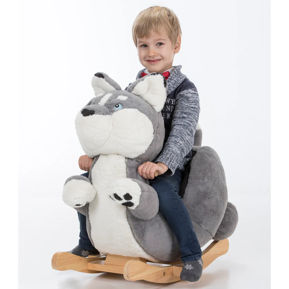 Gerardo's Toys Little Rockers - Plush Wolf Rocking Toy - Image 2