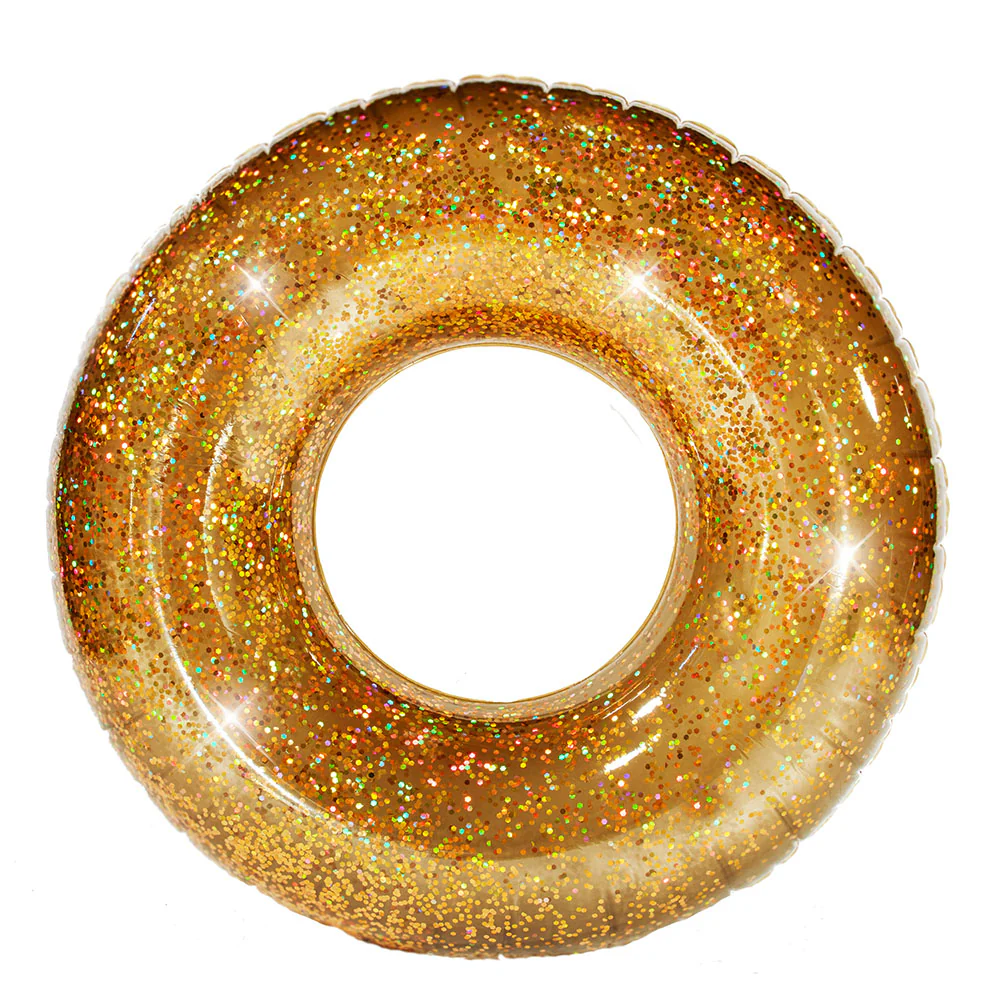 PoolCandy Glitter-filled Gold 48" Jumbo Pool Tube