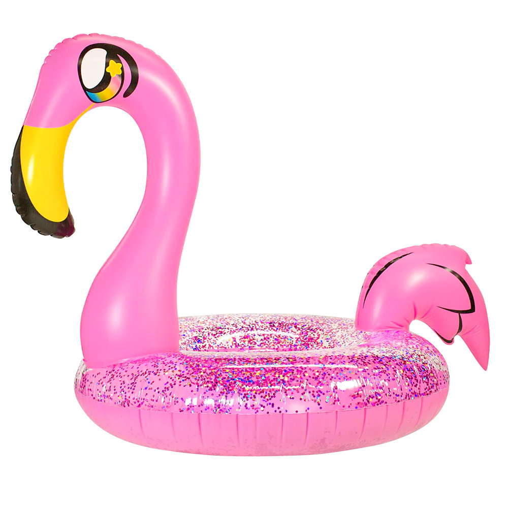 PoolCandy Jumbo Glitter Flamingo 48-inch Pool Tube